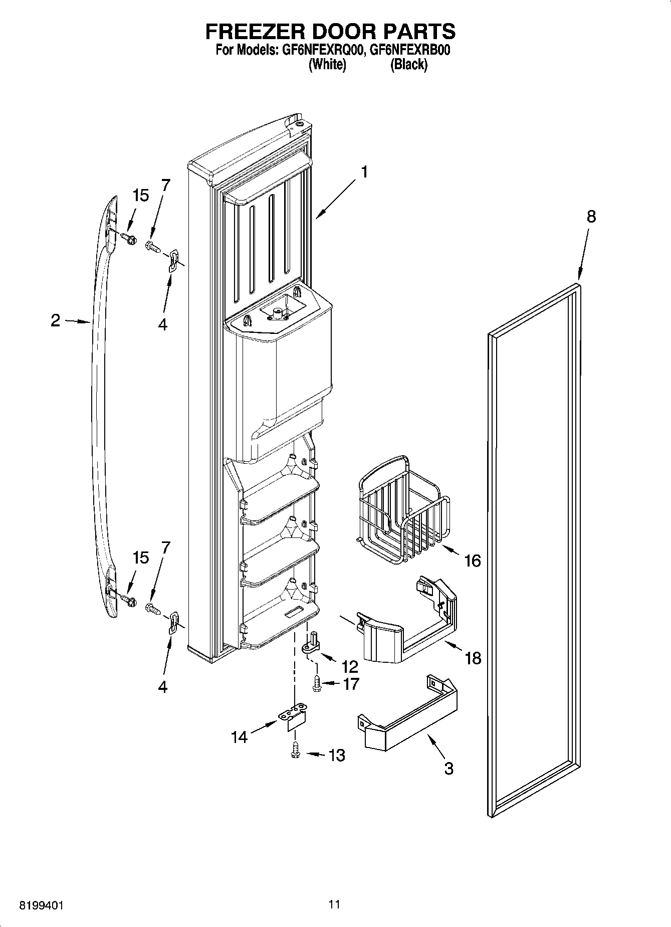 07 - FREEZER DOOR PARTS
