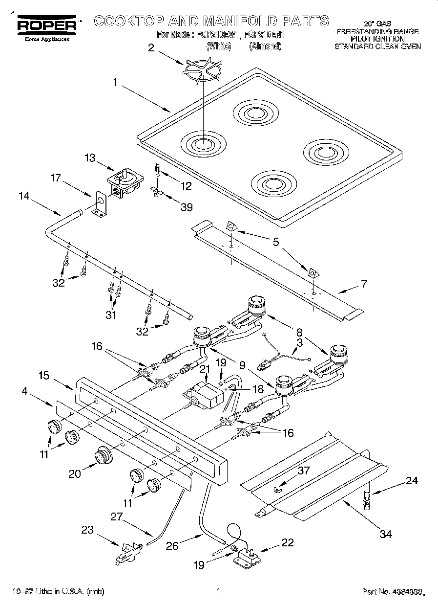 01 - COOKTOP AND MANIFOLD