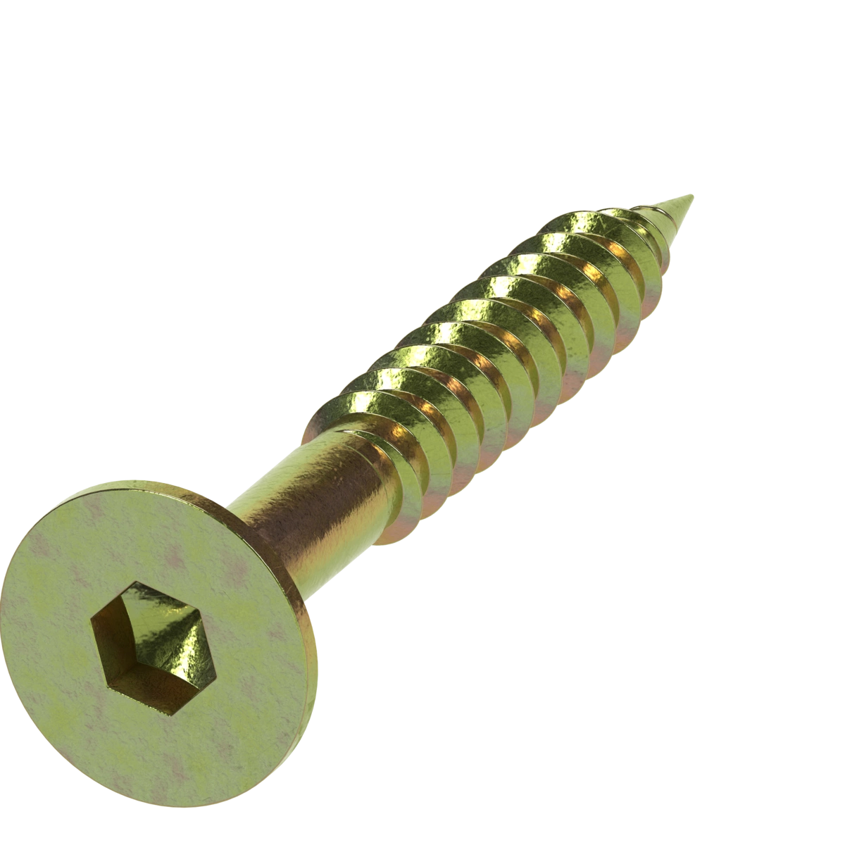 ZENITH® 14G x 50mm Gold Passivated, Self Drilling, Internal Hex Drive, Bugle Batten Screws – Internal Use – 500 Pack