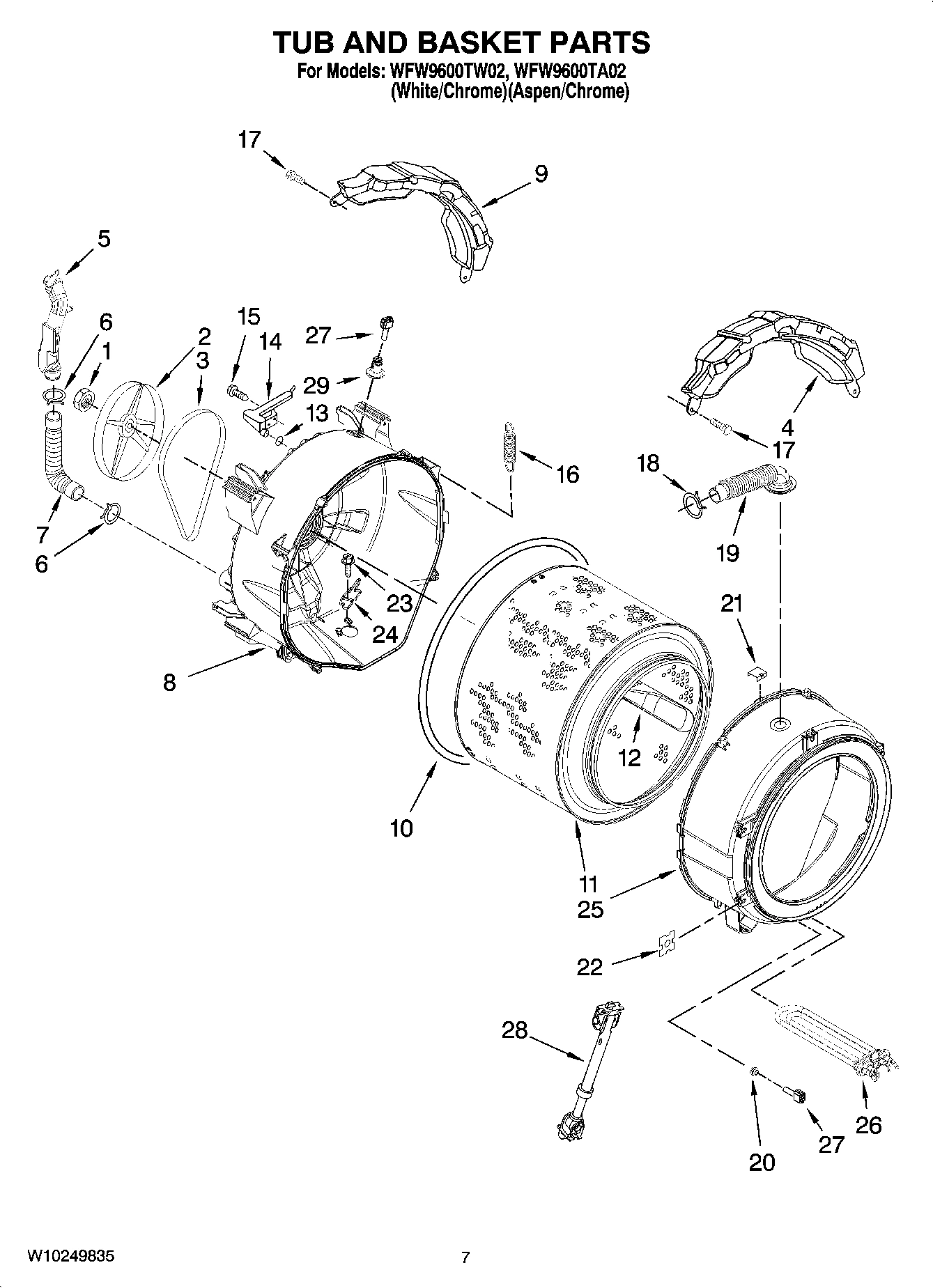 05 - TUB AND BASKET PARTS