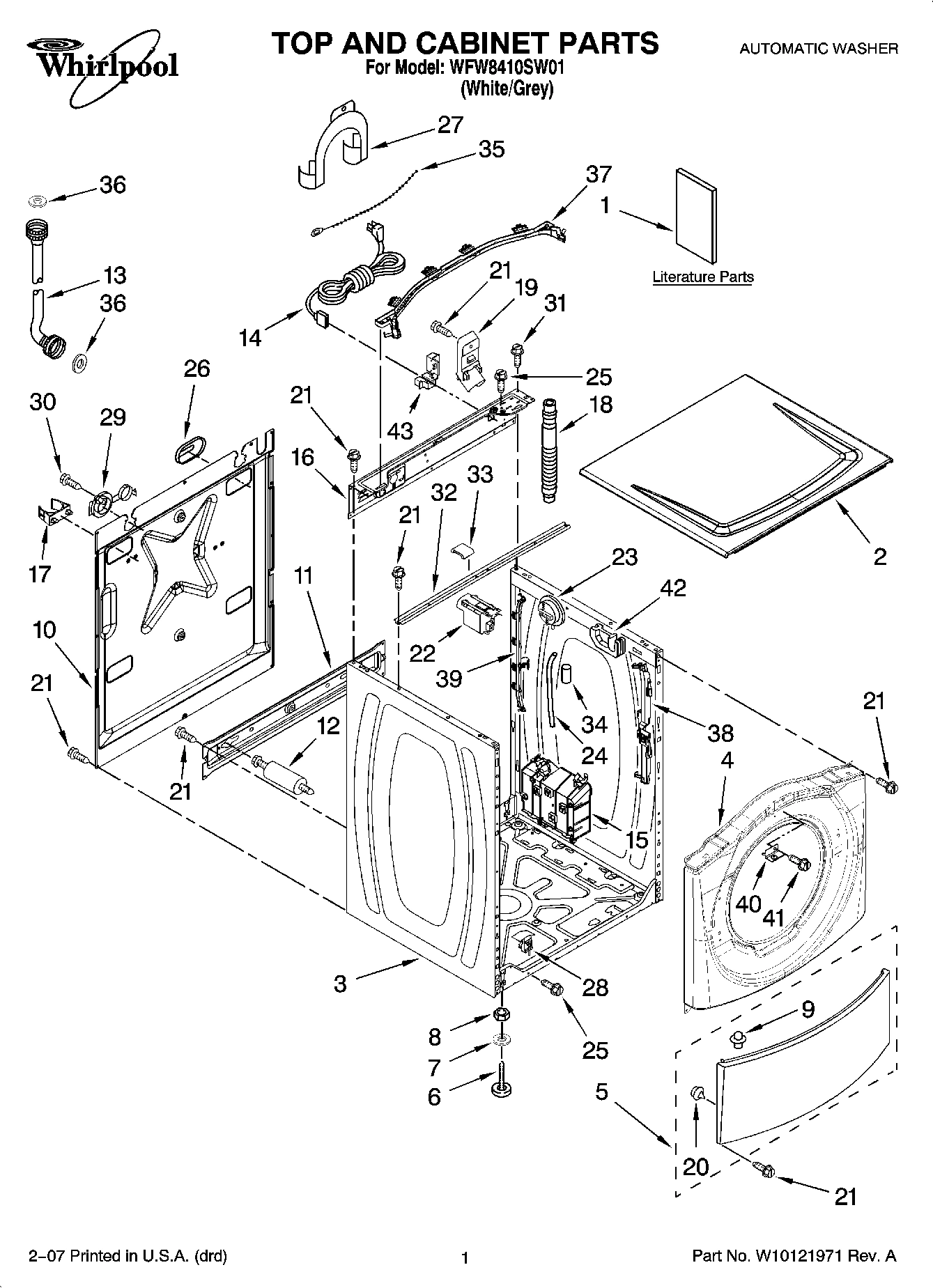 01 - TOP AND CABINET PARTS
