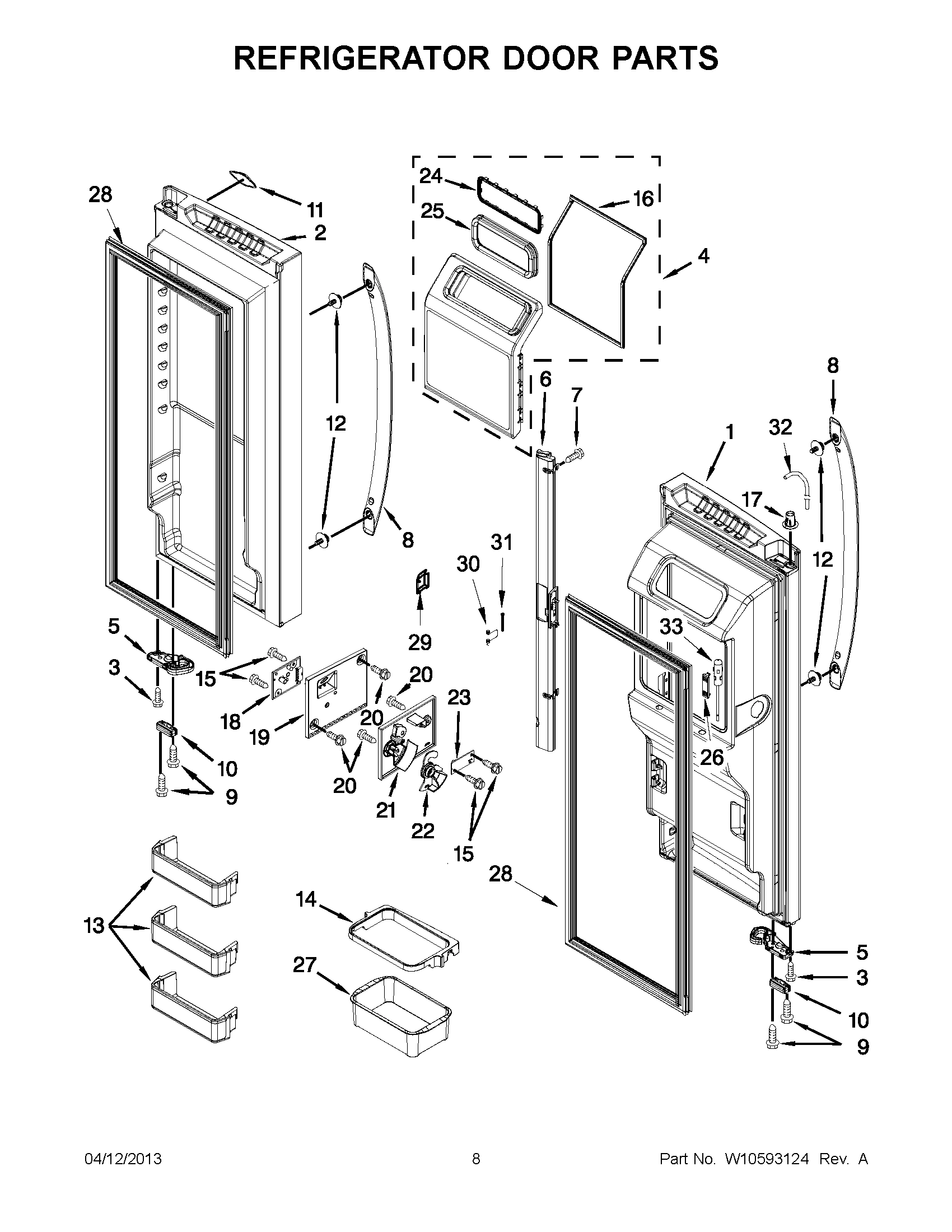 04 - REFRIGERATOR DOOR PARTS