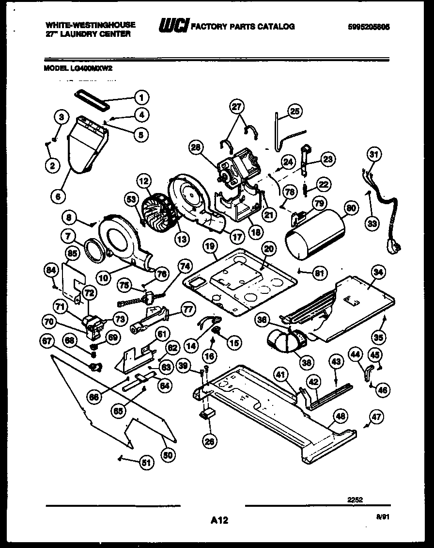 03 - MOTOR, BLOWER AND CABINET PARTS