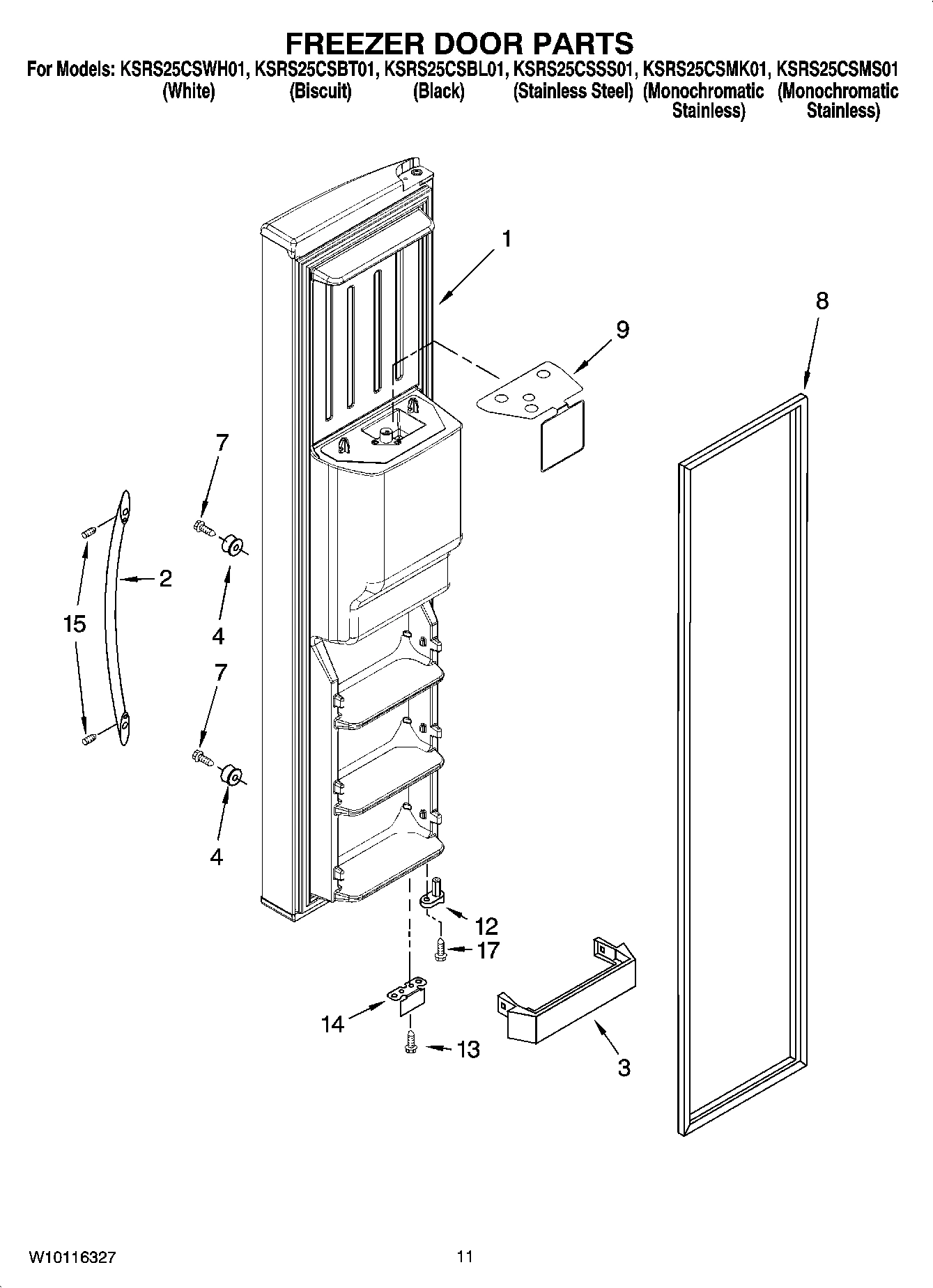 07 - FREEZER DOOR PARTS