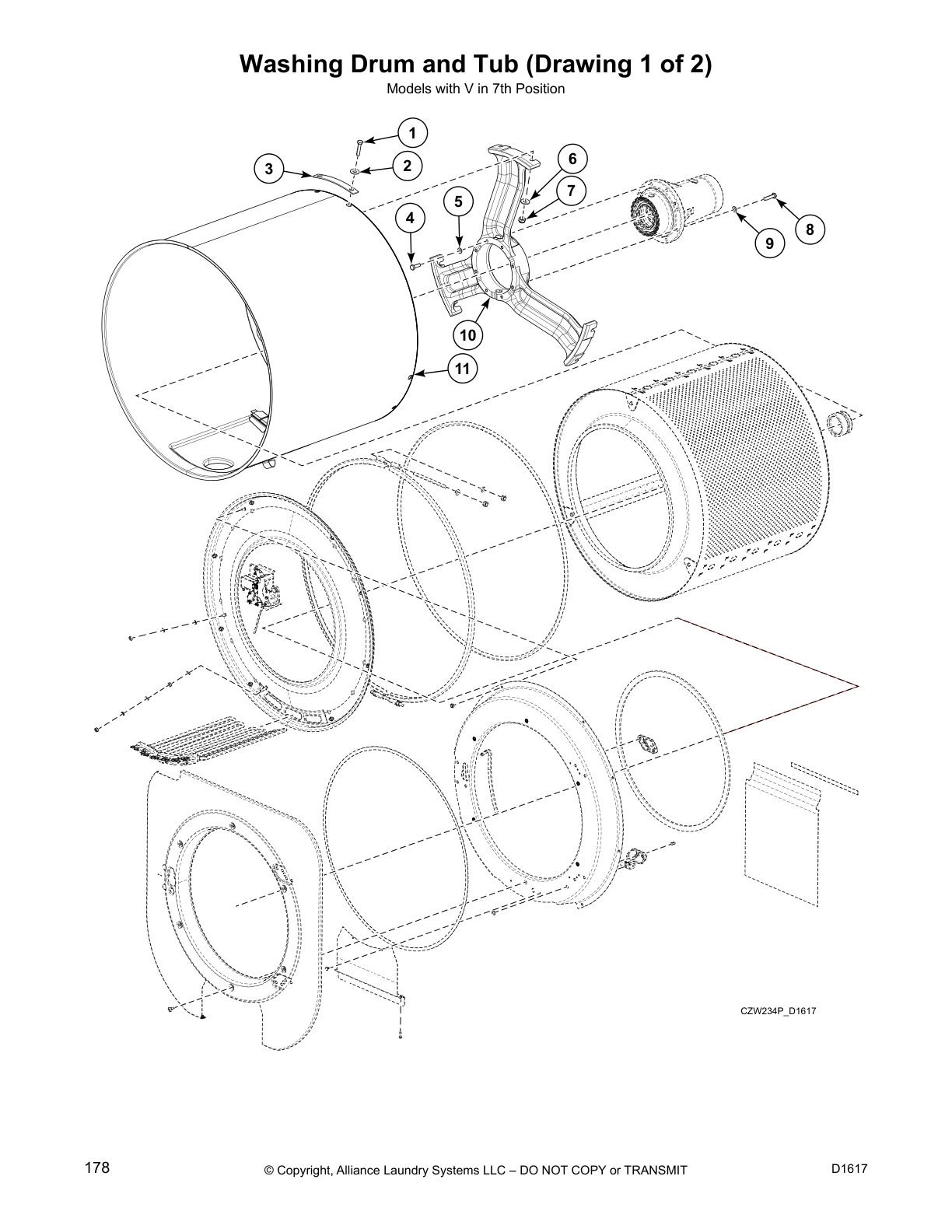 Washing Drum and Tub (Drawing 1 of 2)