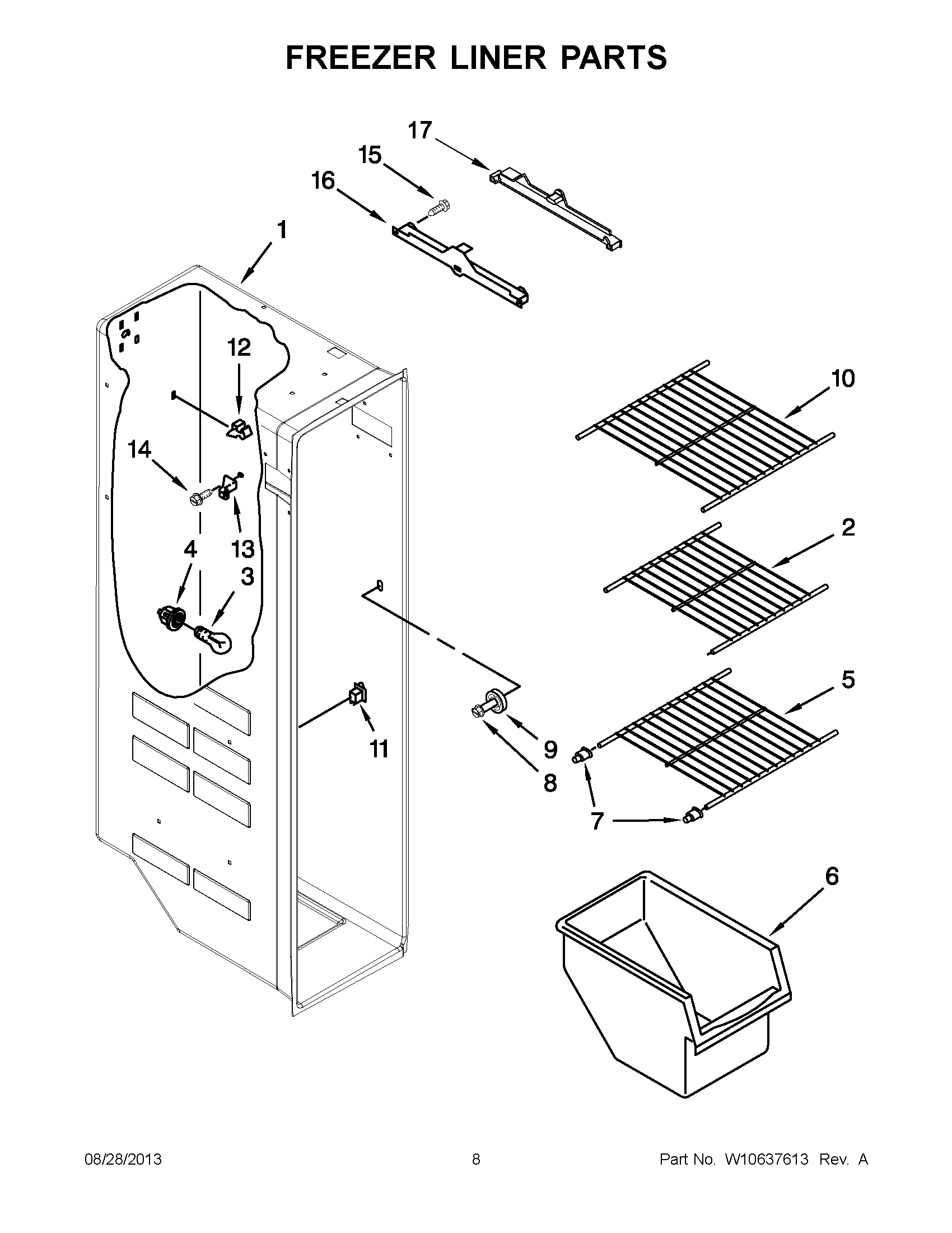 05 - FREEZER LINER PARTS