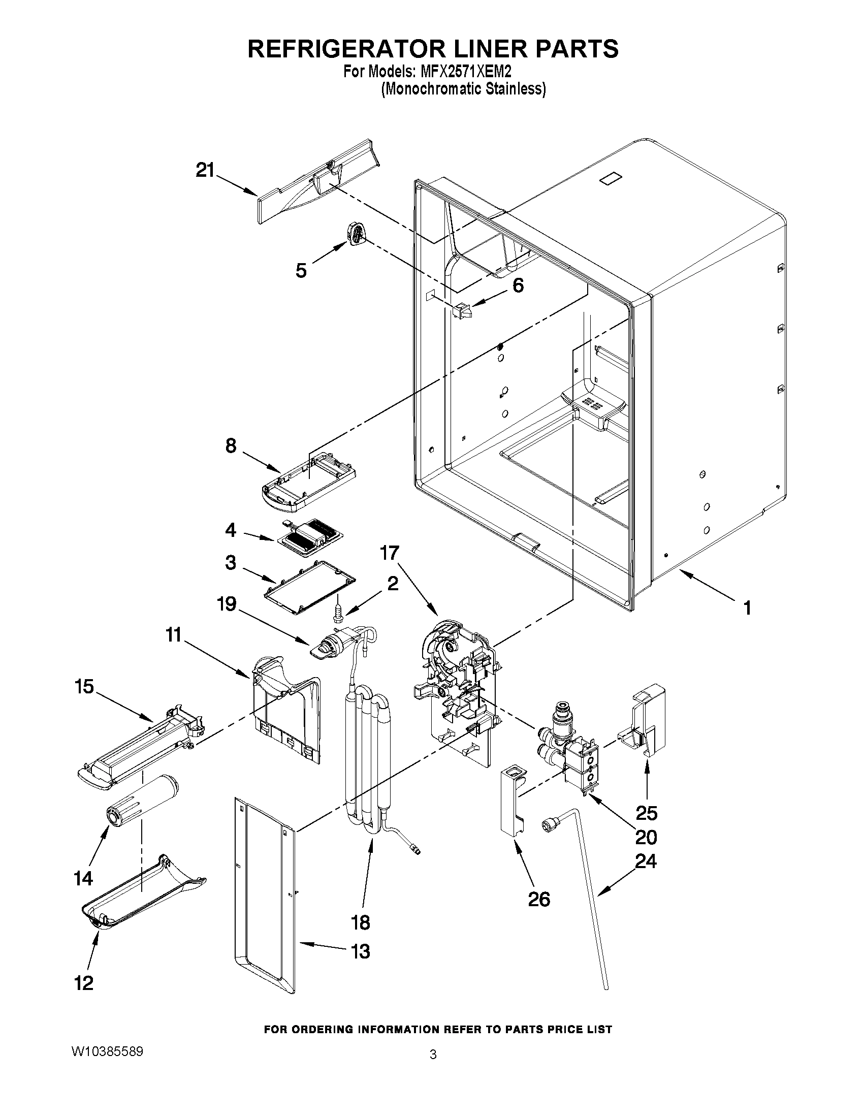 02 - REFRIGERATOR LINER PARTS