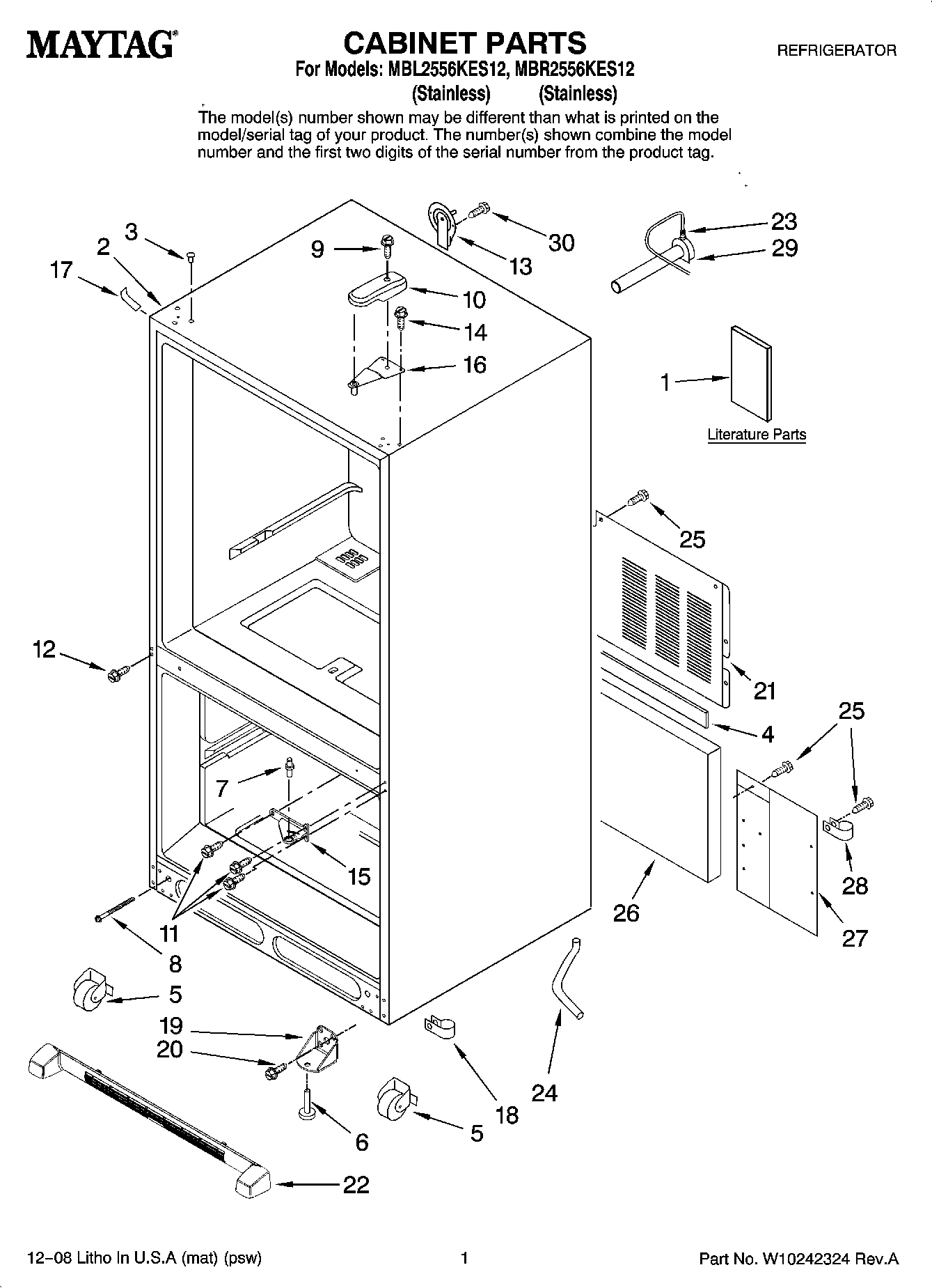 01 - CABINET PARTS