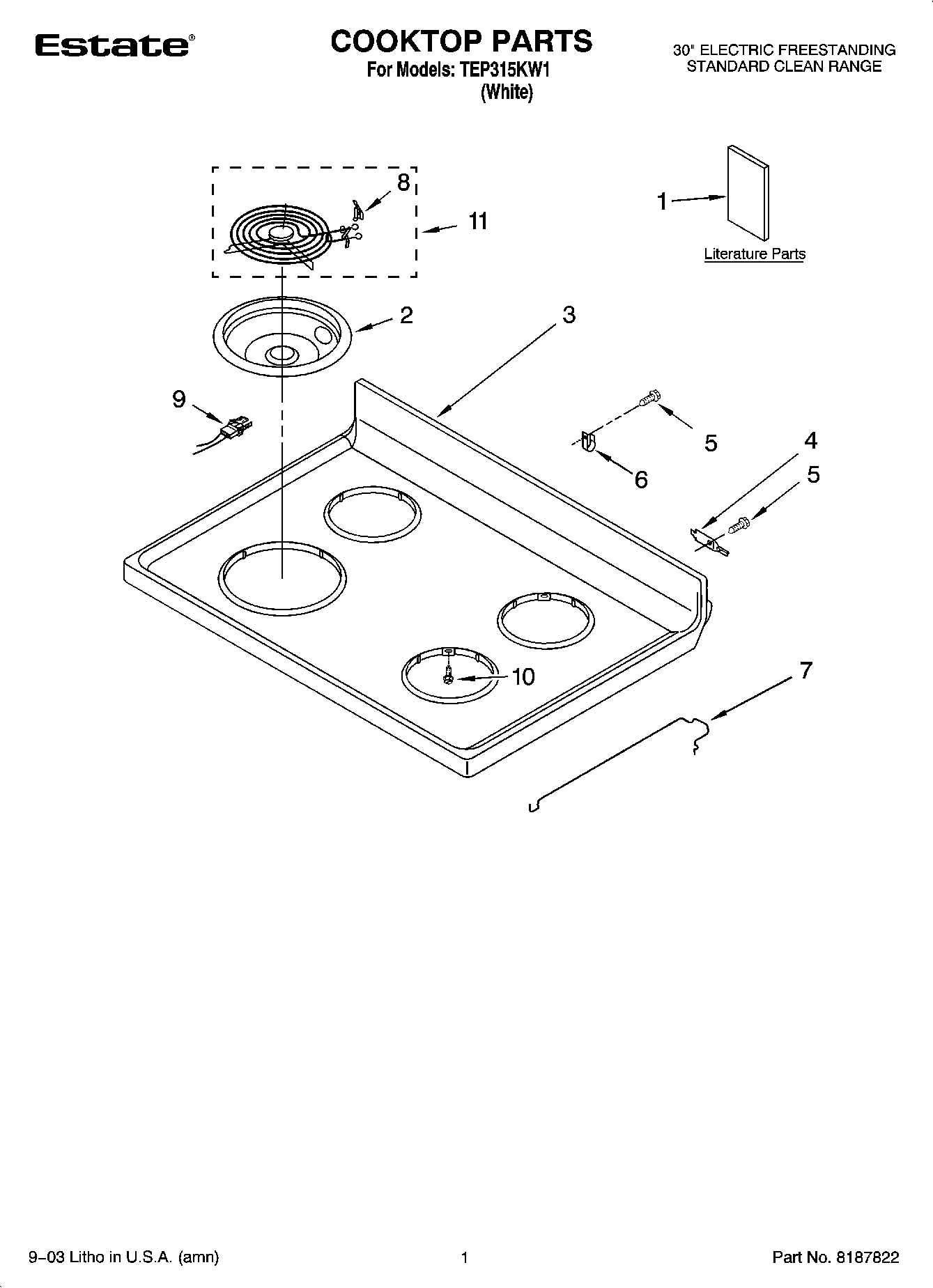 01 - COOKTOP PARTS