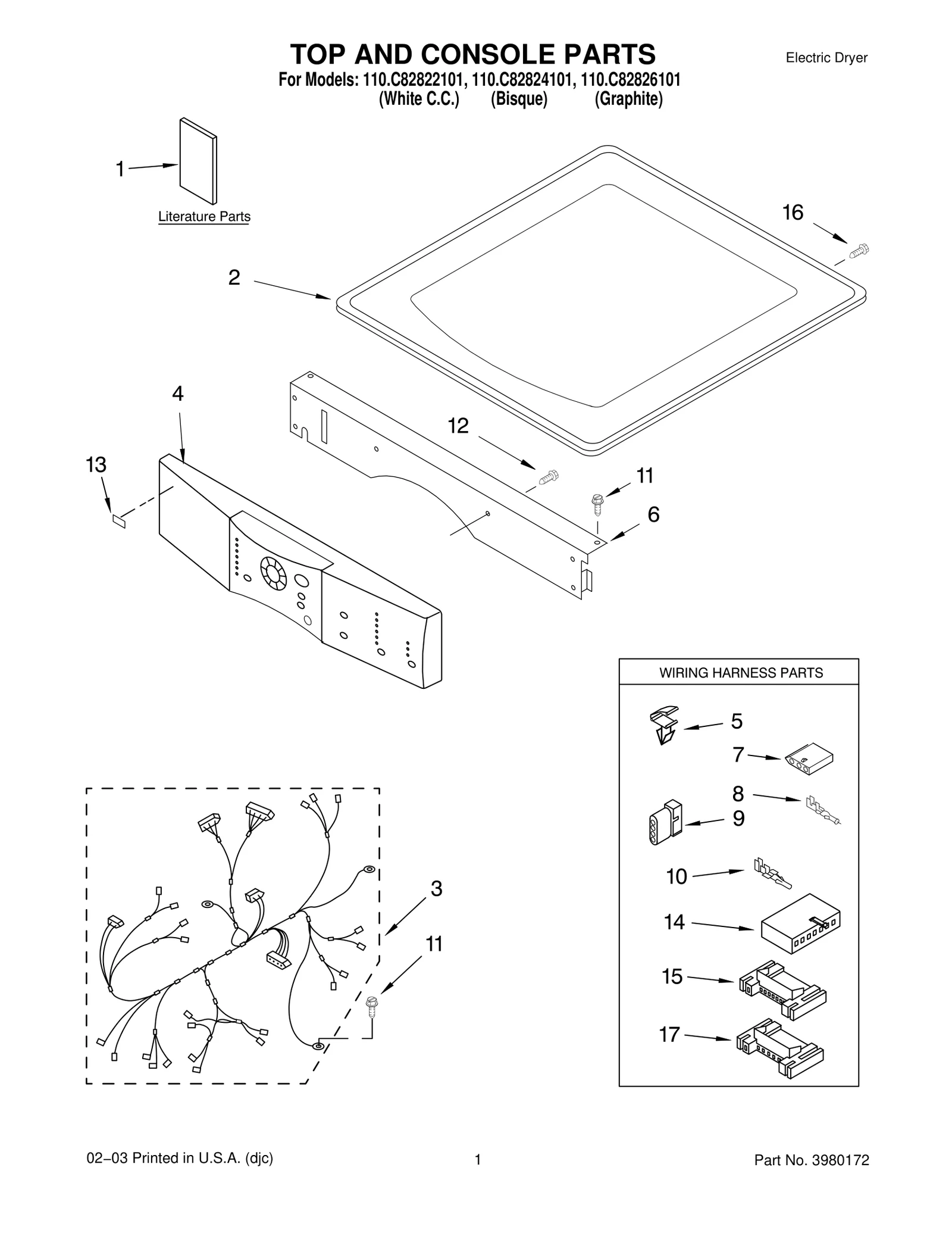 TOP AND CONSOLE PARTS