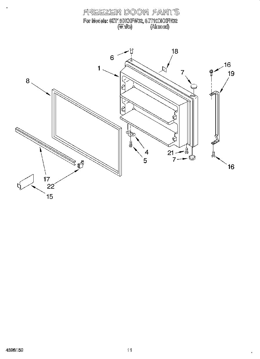06 - FREEZER DOOR, LIT/OPTIONAL