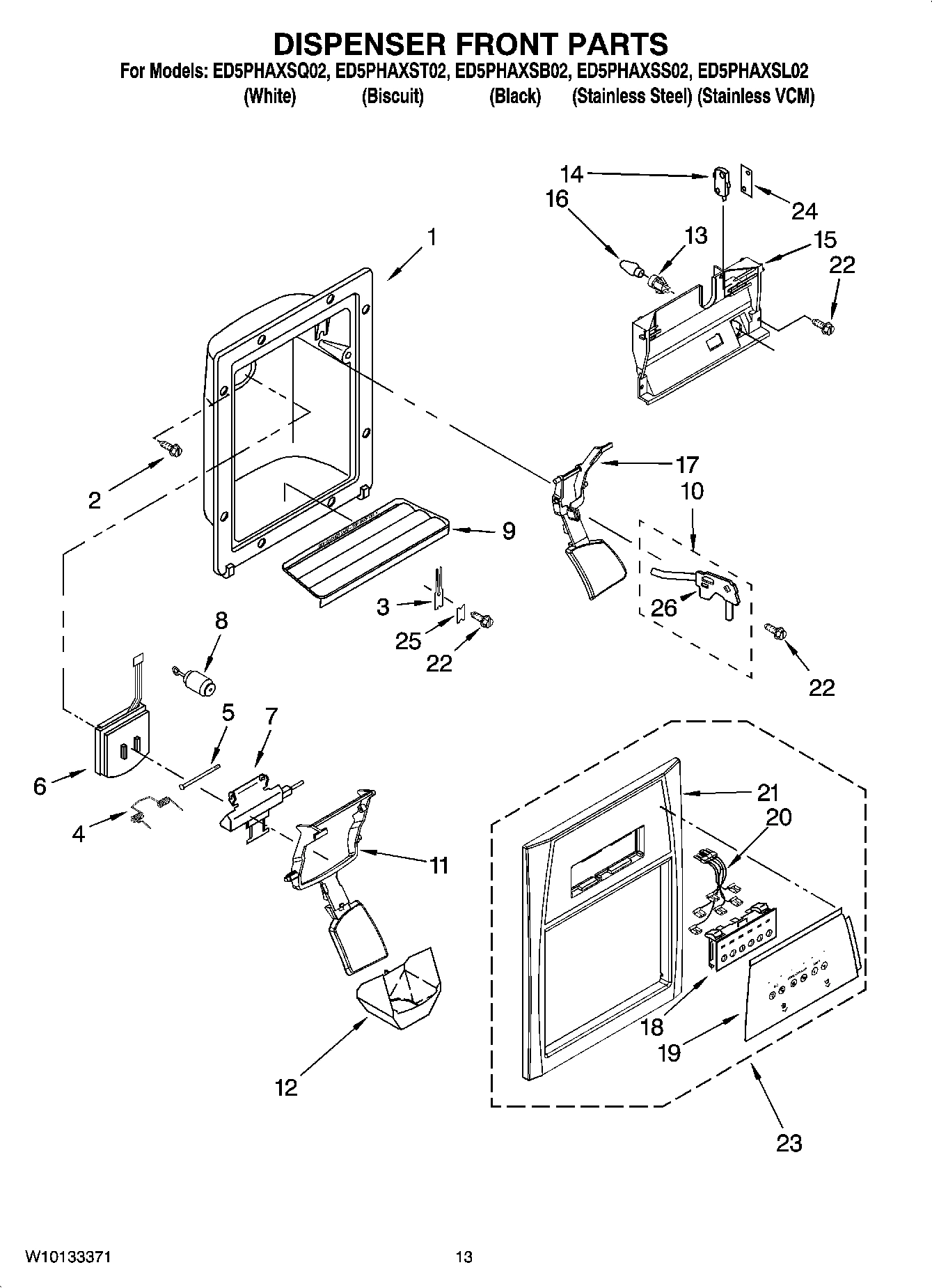 08 - DISPENSER FRONT PARTS