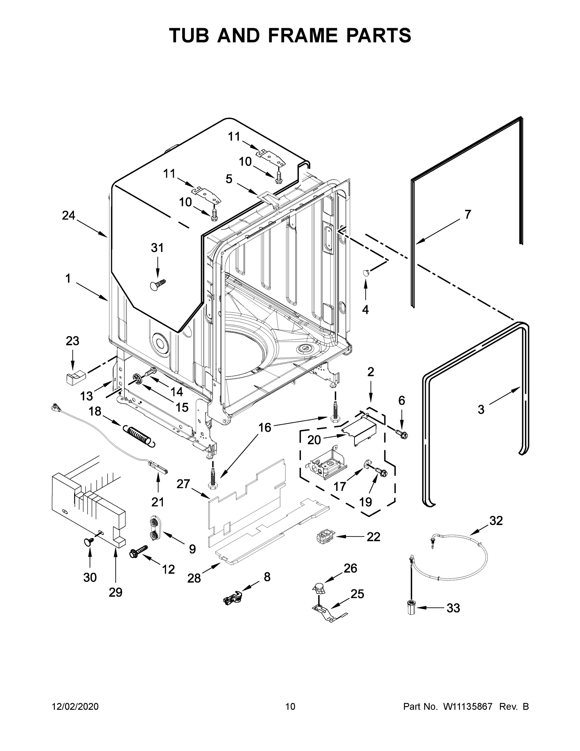 06 - TUB AND FRAME PARTS