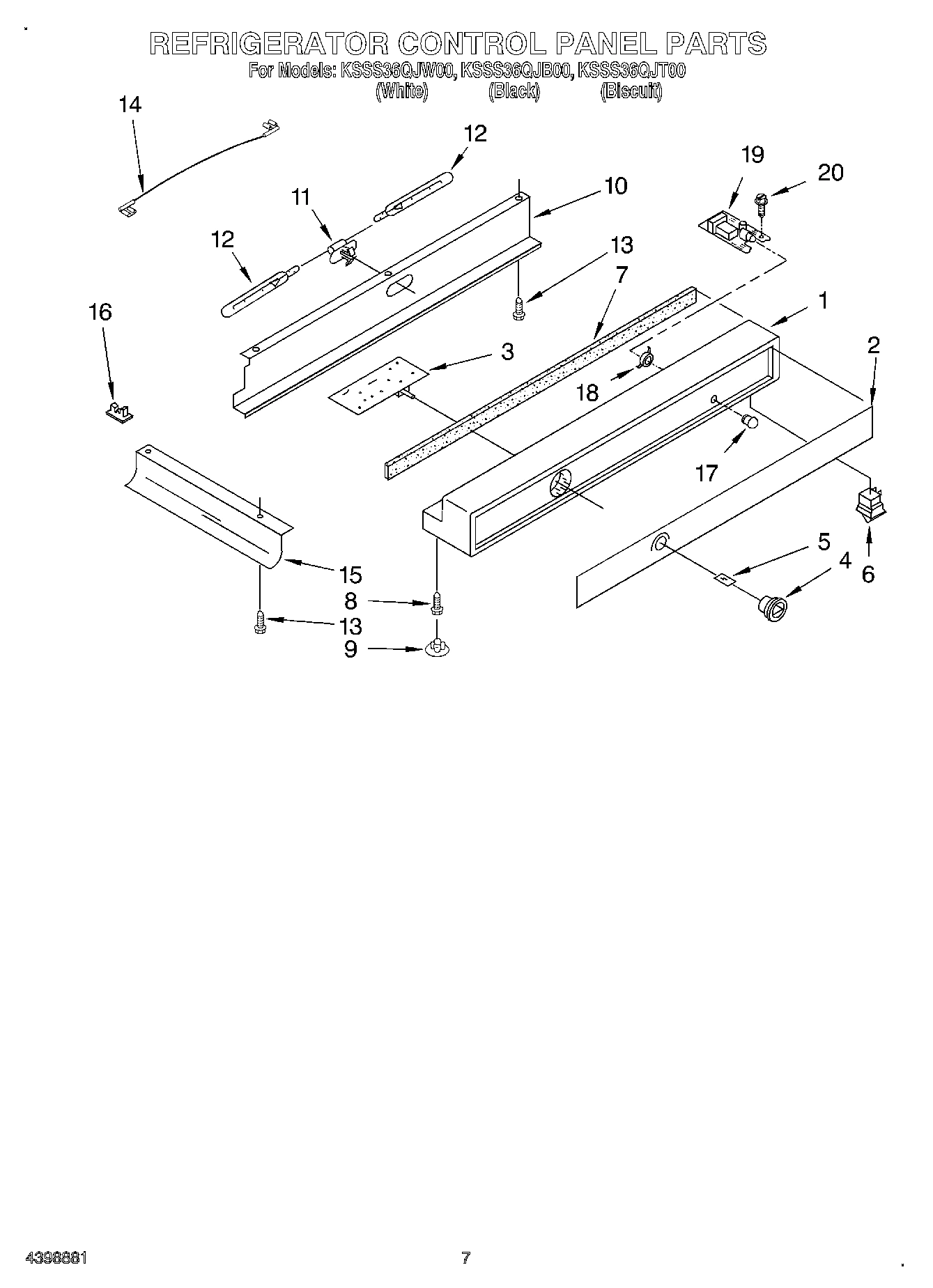 05 - REFRIGERATOR CONTROL PANEL