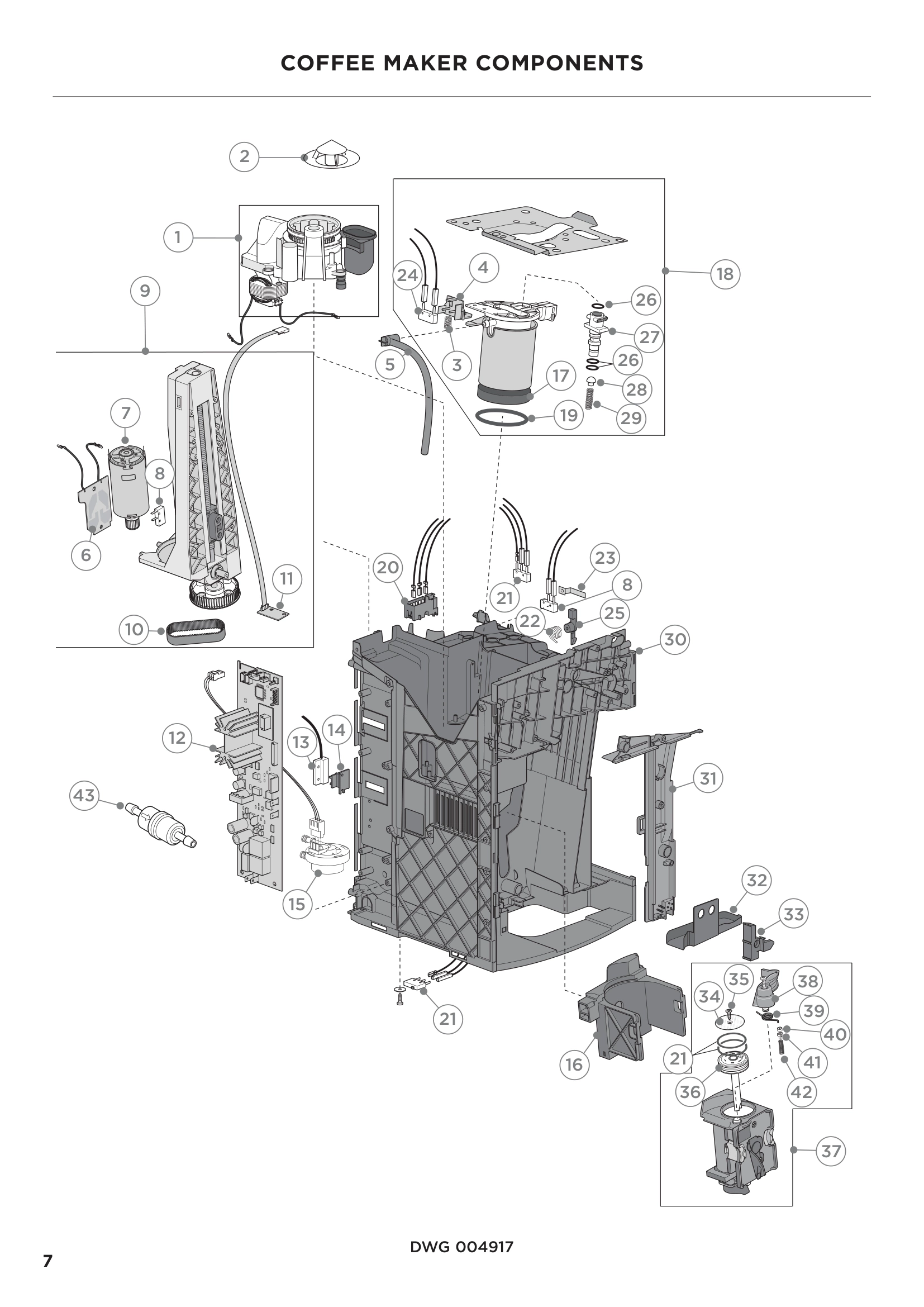 COFFEE MAKER COMPONENTS