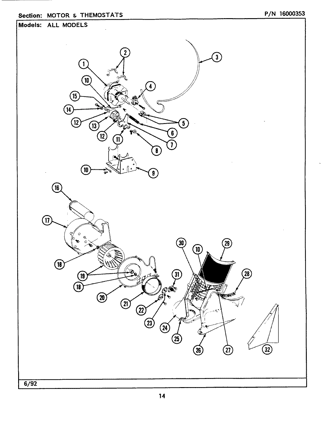 10 - MOTOR & THERMOSTAT (LSE9900AFx)