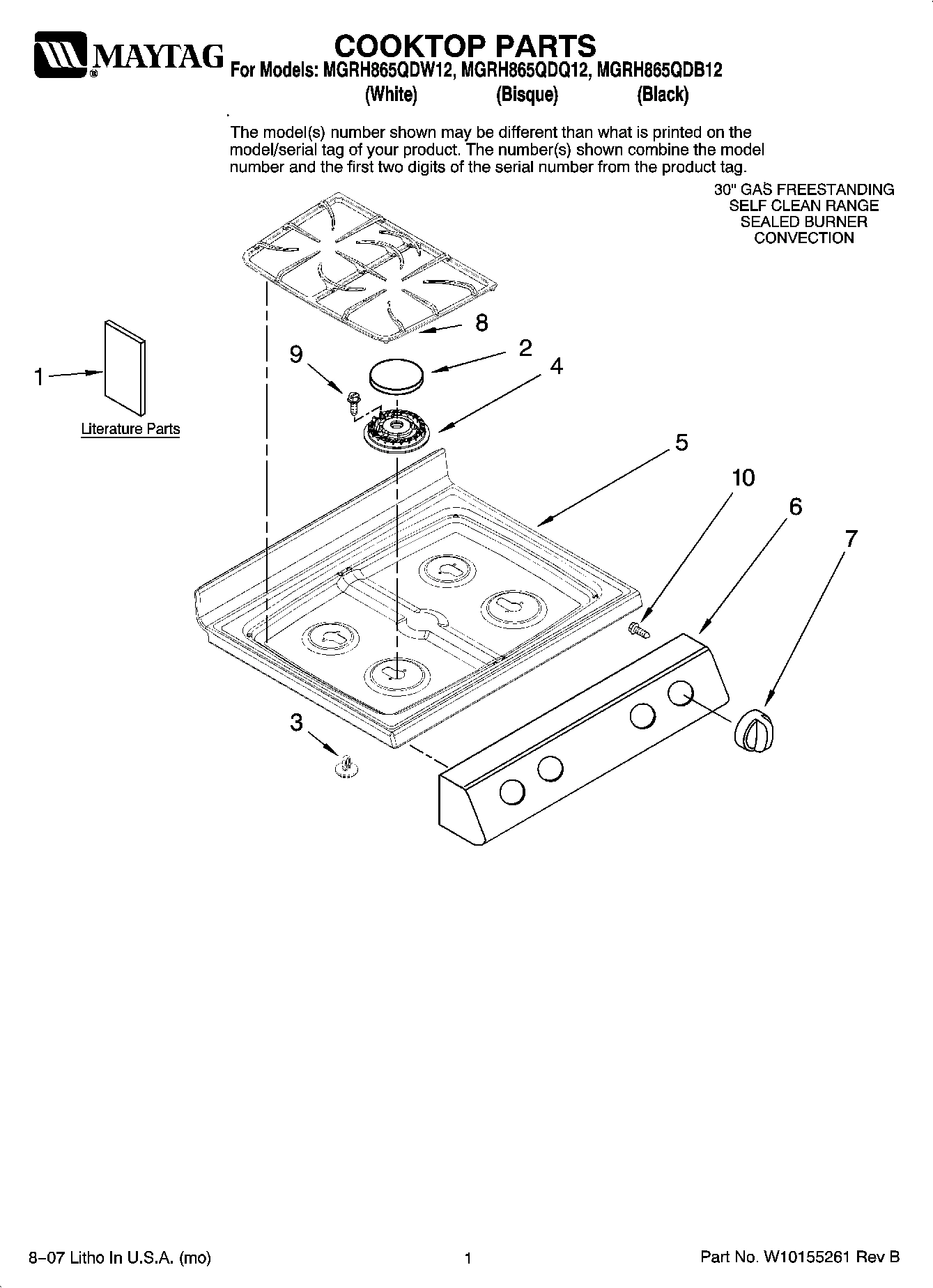 01 - COOKTOP PARTS