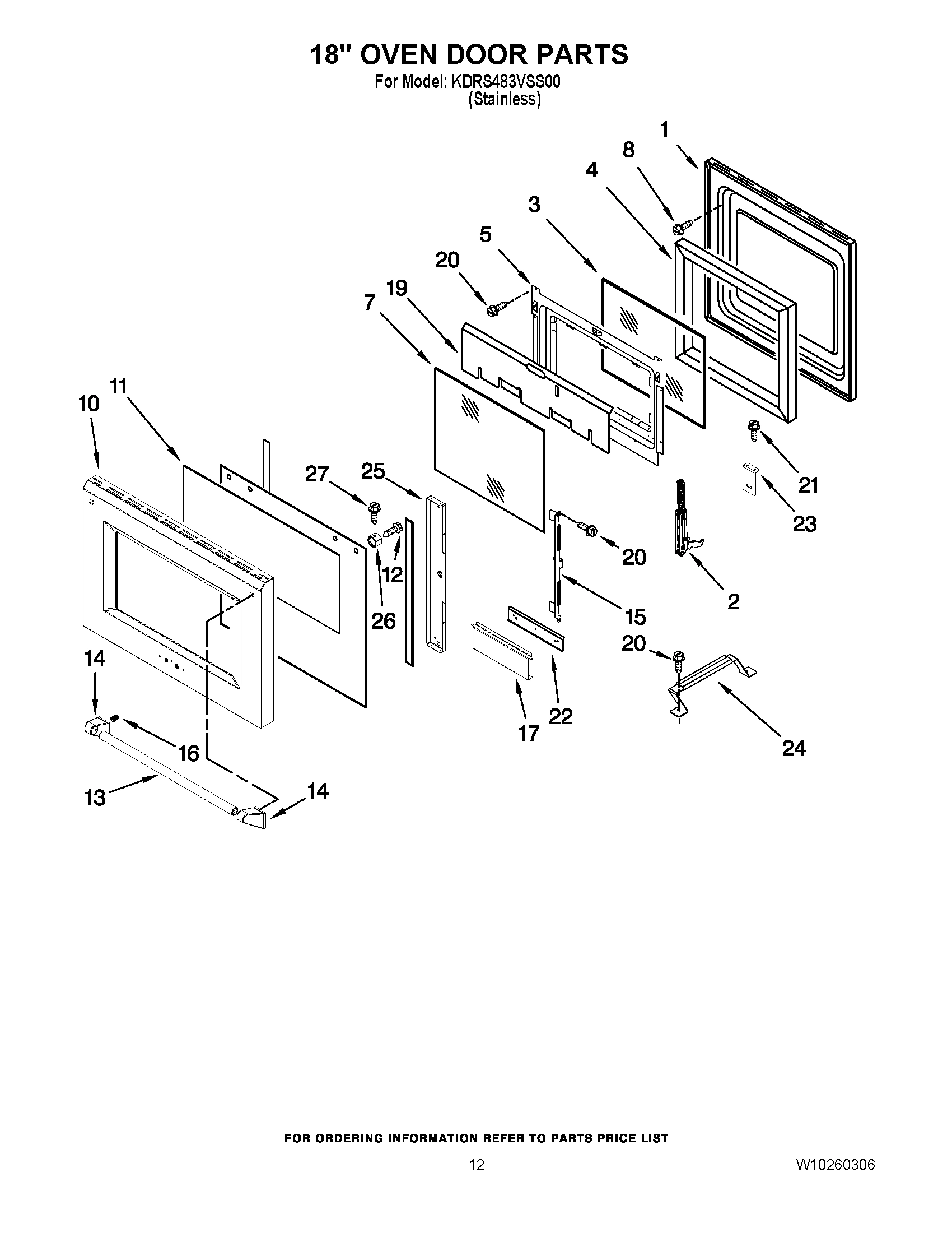 08 - 18`` OVEN DOOR PARTS