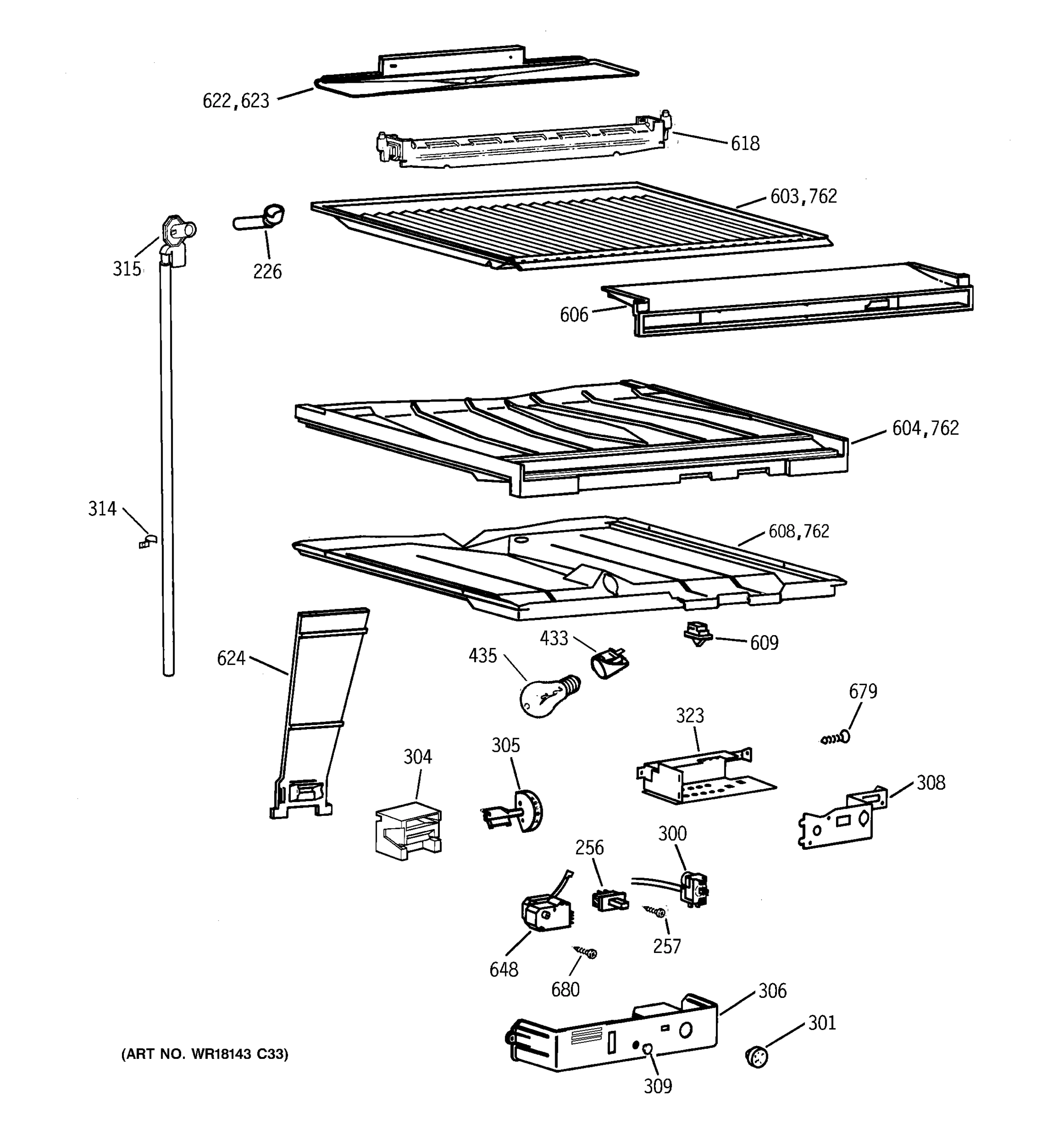 COMPARTMENT SEPARATOR PARTS