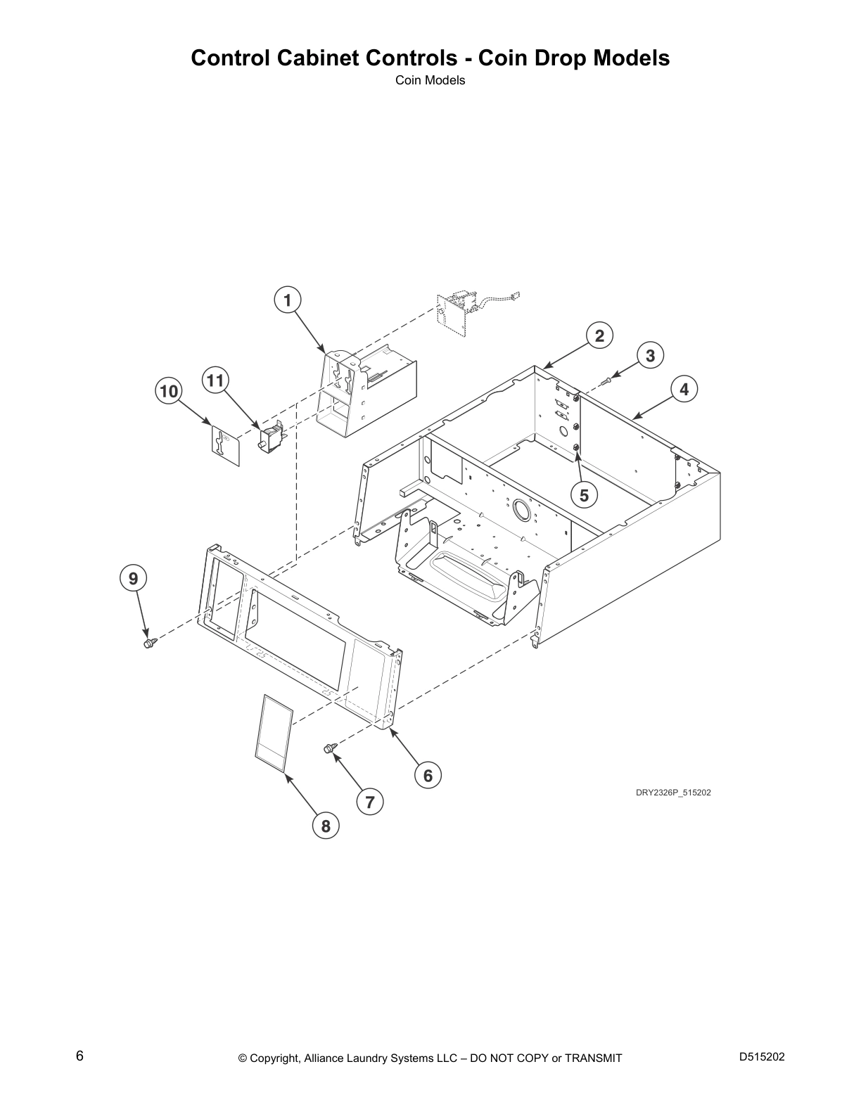 Control Cabinet Controls - Coin Drop Models