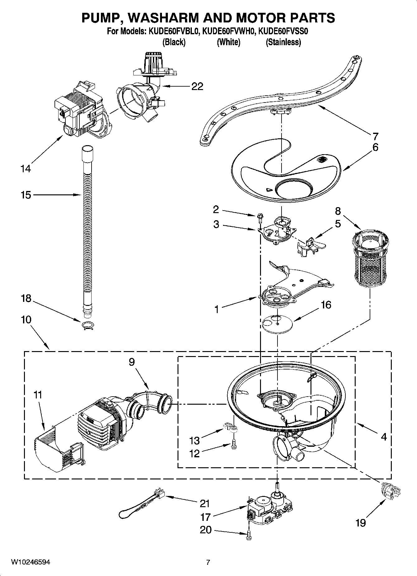 06 - PUMP, WASHARM AND MOTOR PARTS