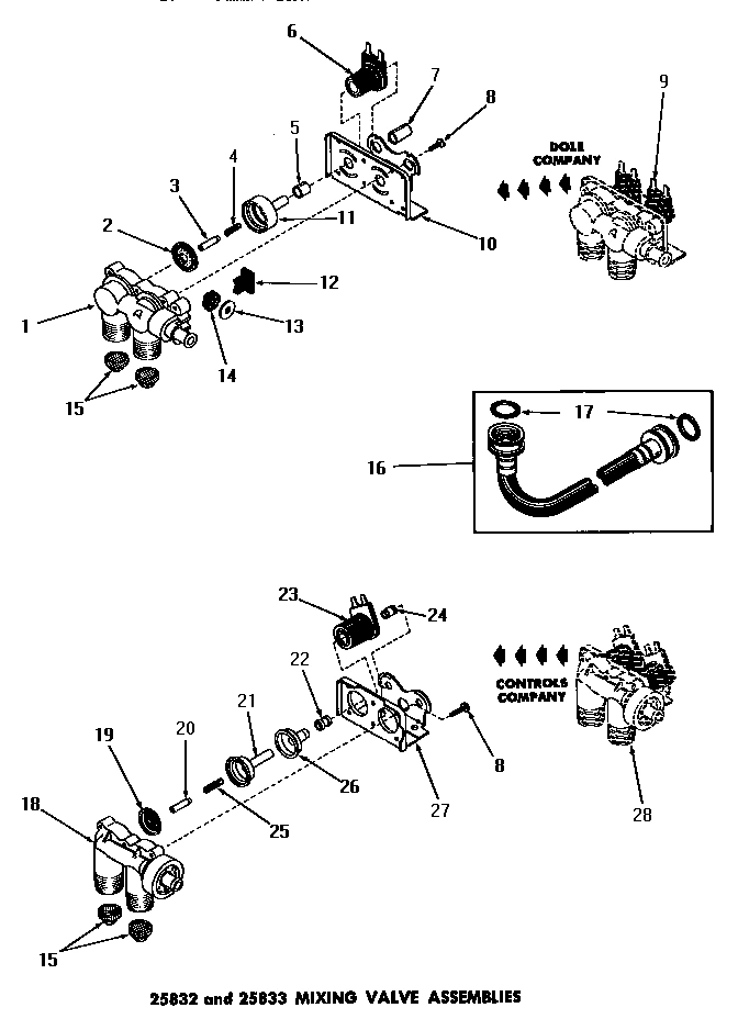 04 - 25832 & 25833 MIXING VALVE ASSEMBLIES