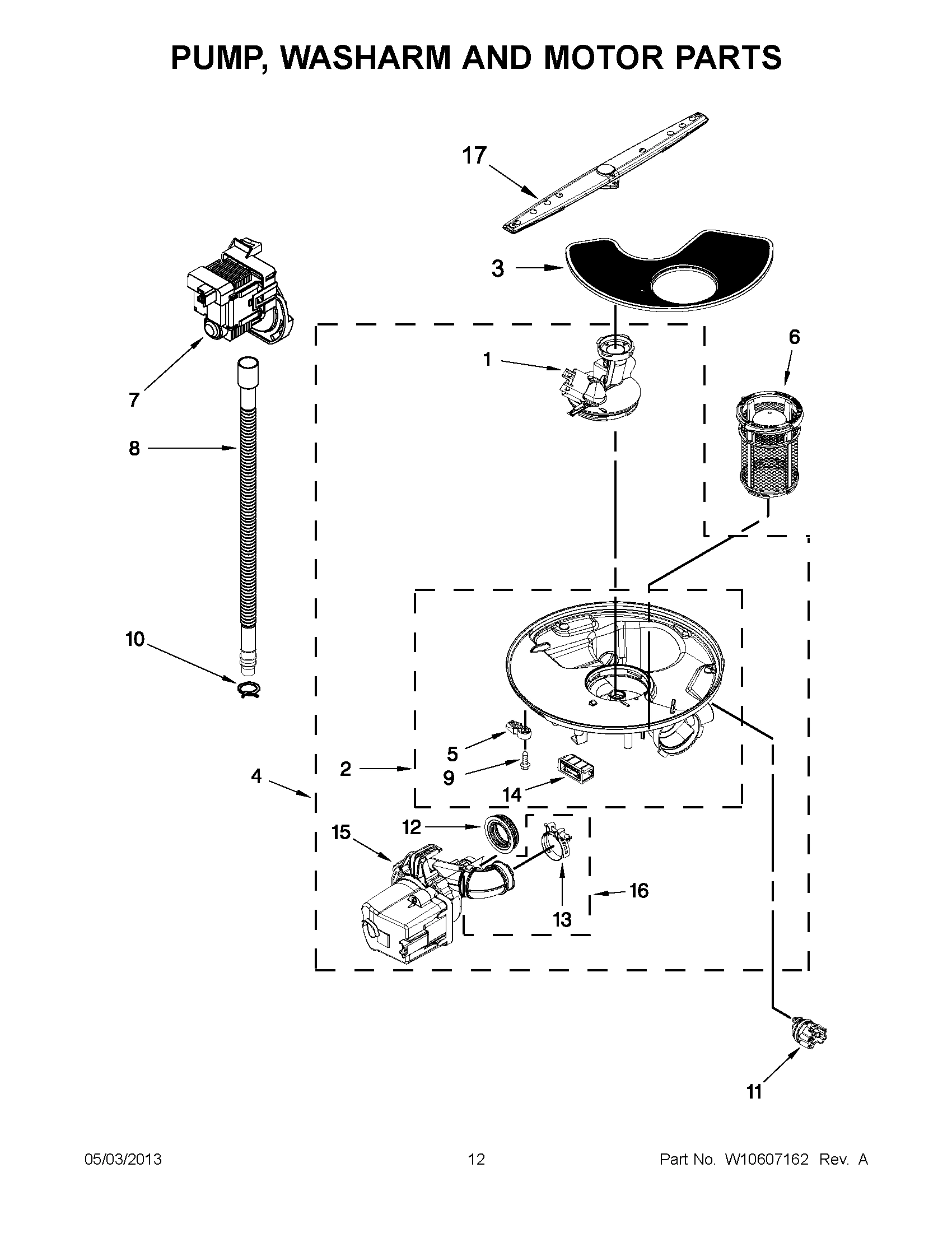 06 - PUMP, WASHARM AND MOTOR PARTS