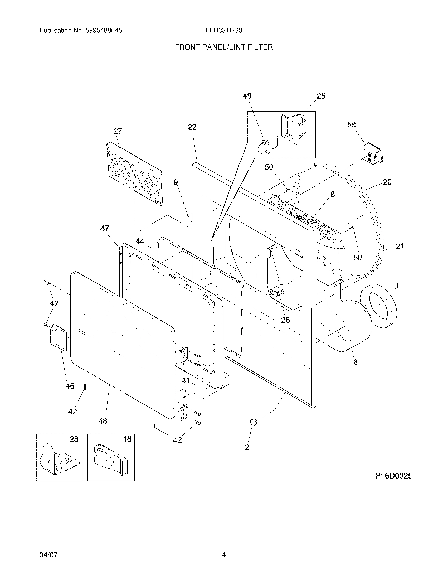 05 - FRONT PANEL/LINT FILTER