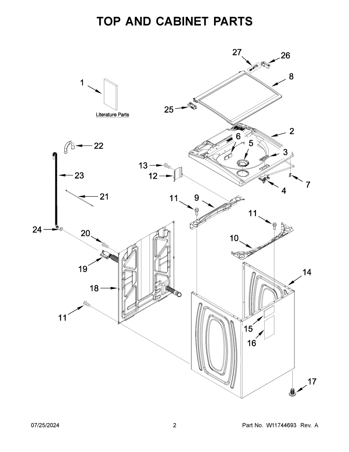 02 - TOP AND CABINET PARTS