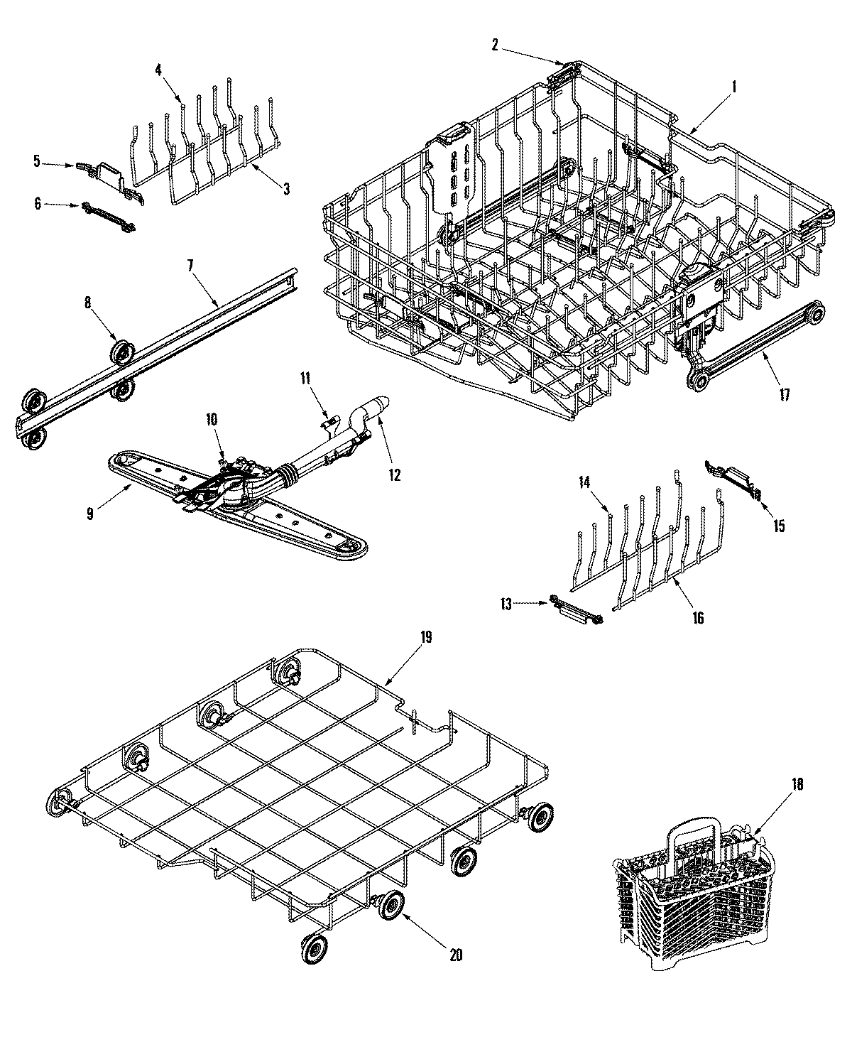 04 - RACK ASSEMBLY (MIDDLE/LWR)