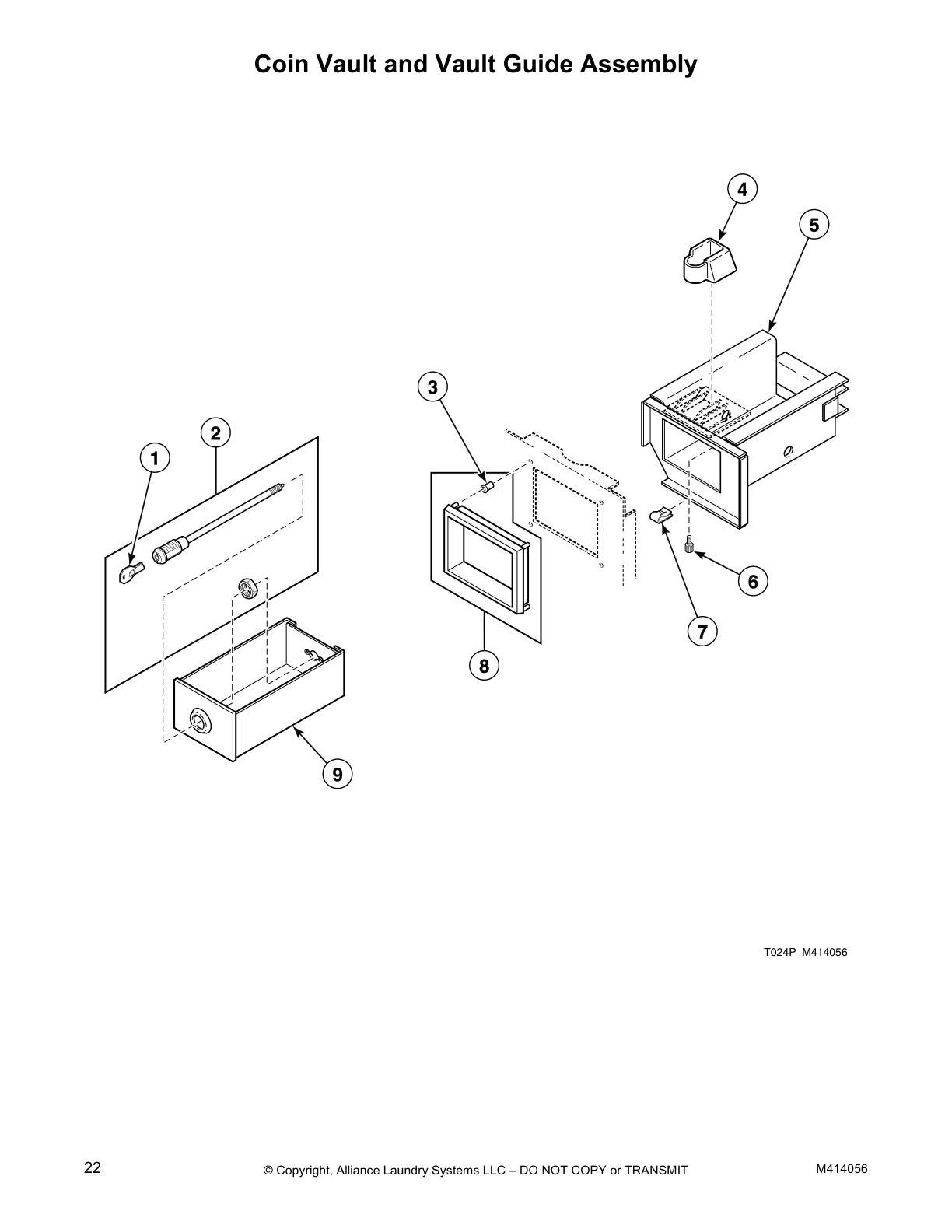 Coin Vault and Vault Guide Assembly