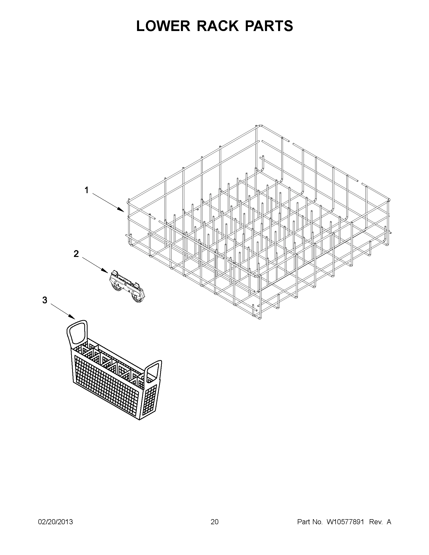 10 - LOWER RACK PARTS