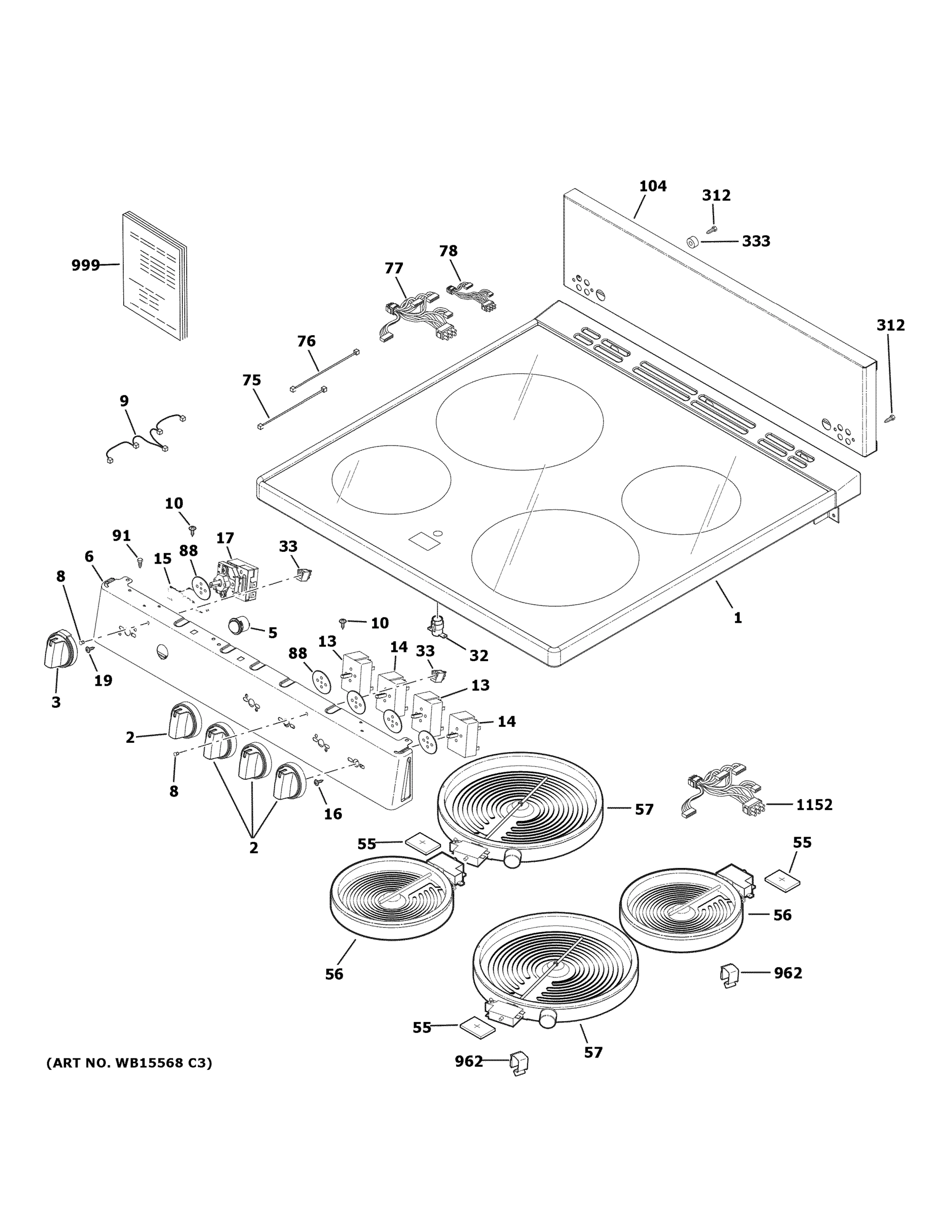 CONTROL PANEL & COOKTOP