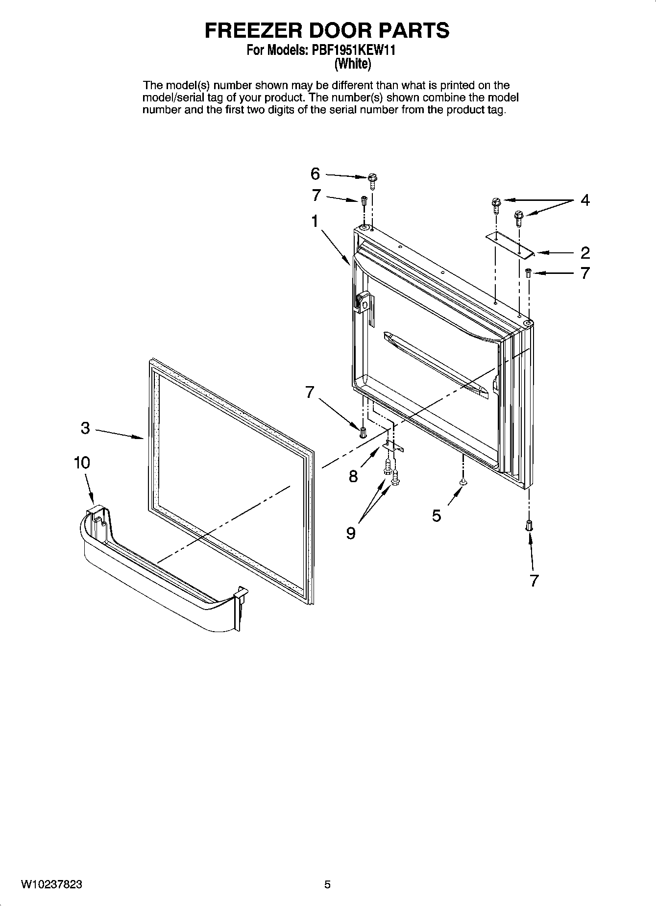 03 - FREEZER DOOR PARTS