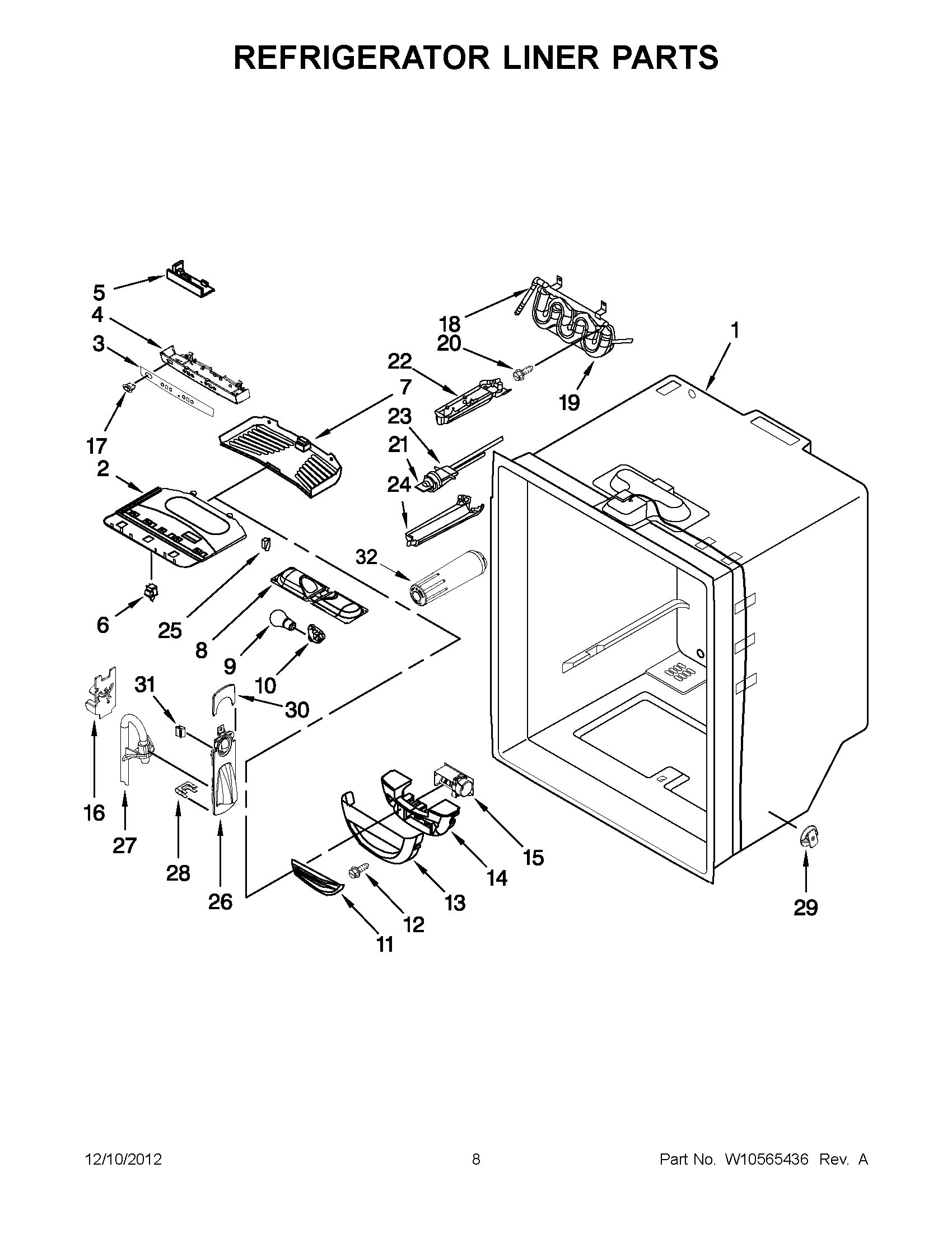 04 - REFRIGERATOR LINER PARTS