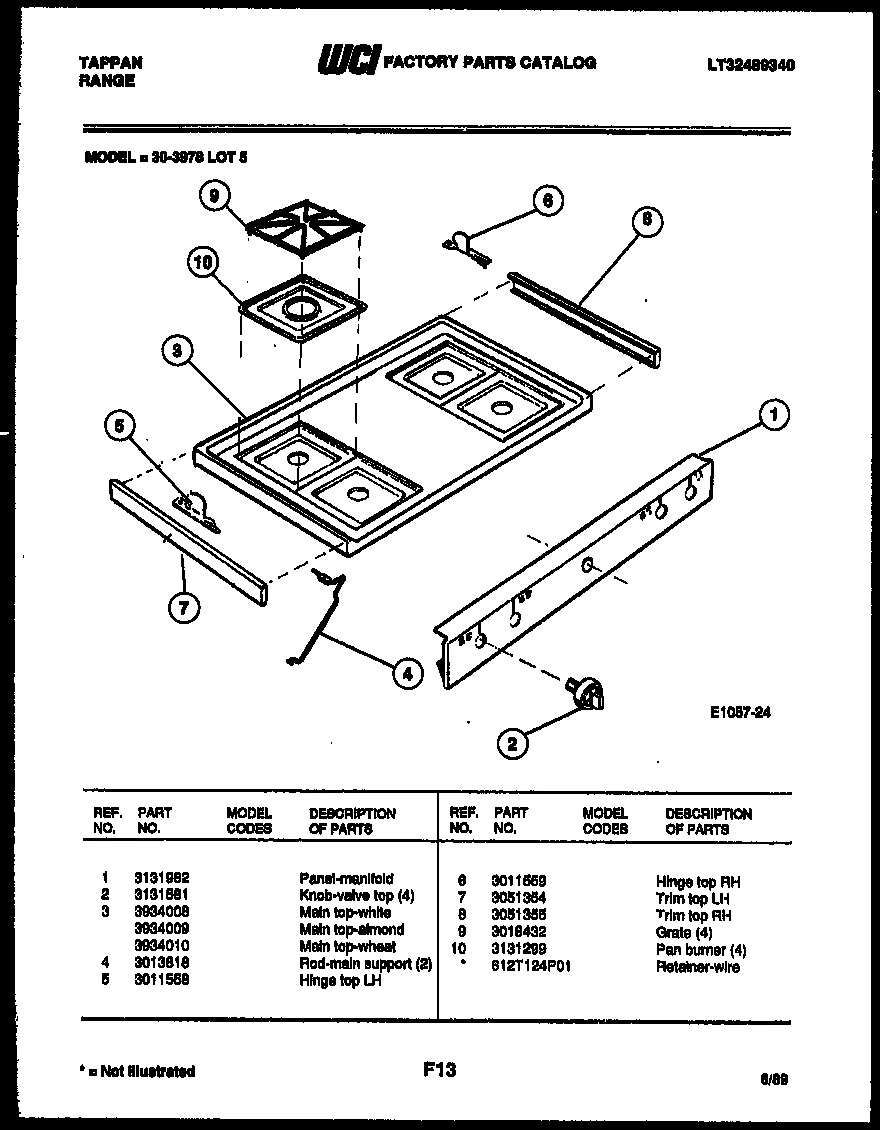 03 - COOKTOP PARTS