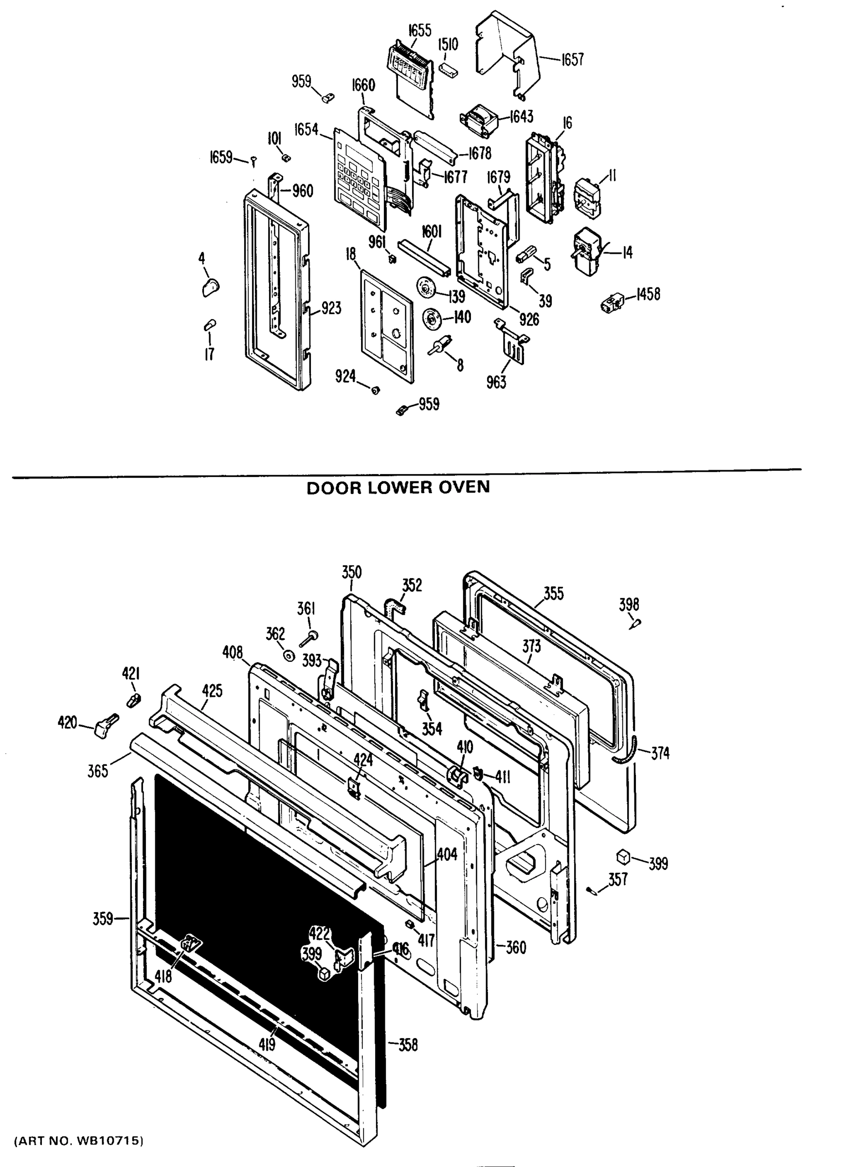 DOOR LOWER OVEN