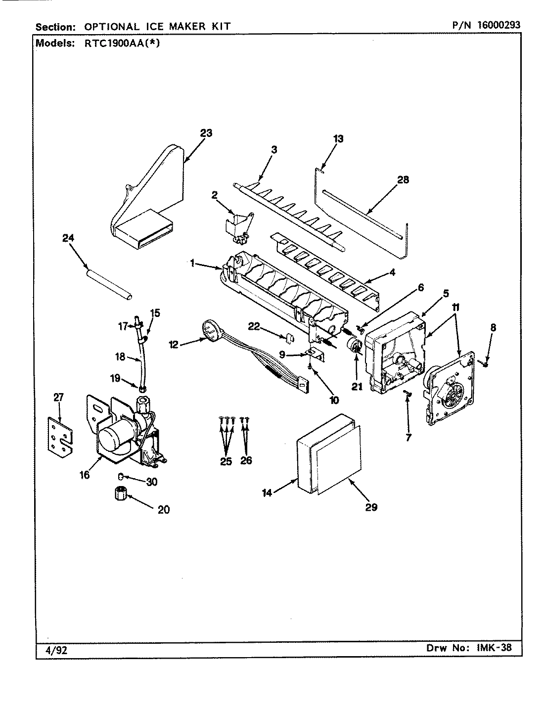 04 - OPTIONAL ICE MAKER KIT