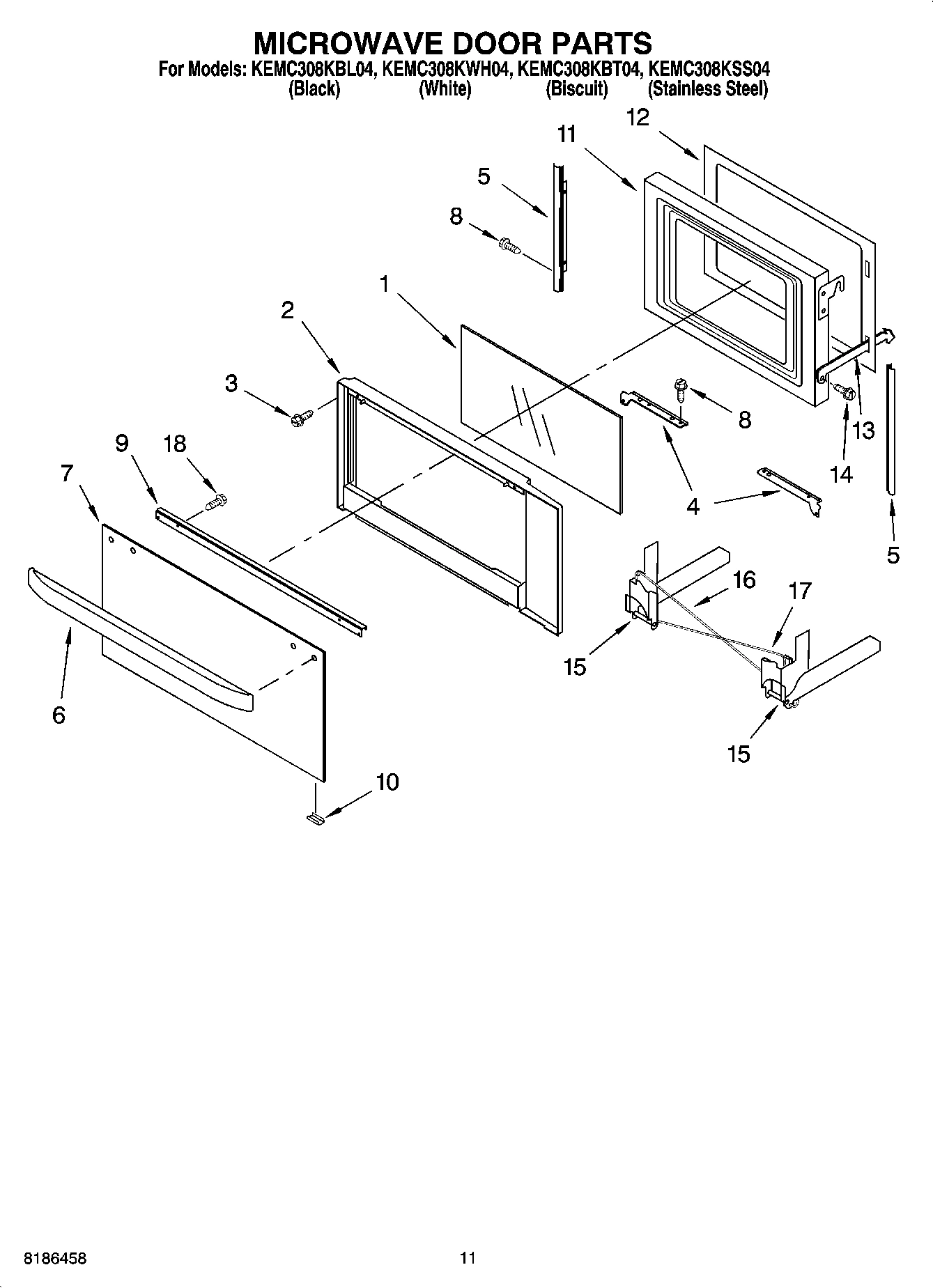 09 - MICROWAVE DOOR PARTS, OPTIONAL PARTS