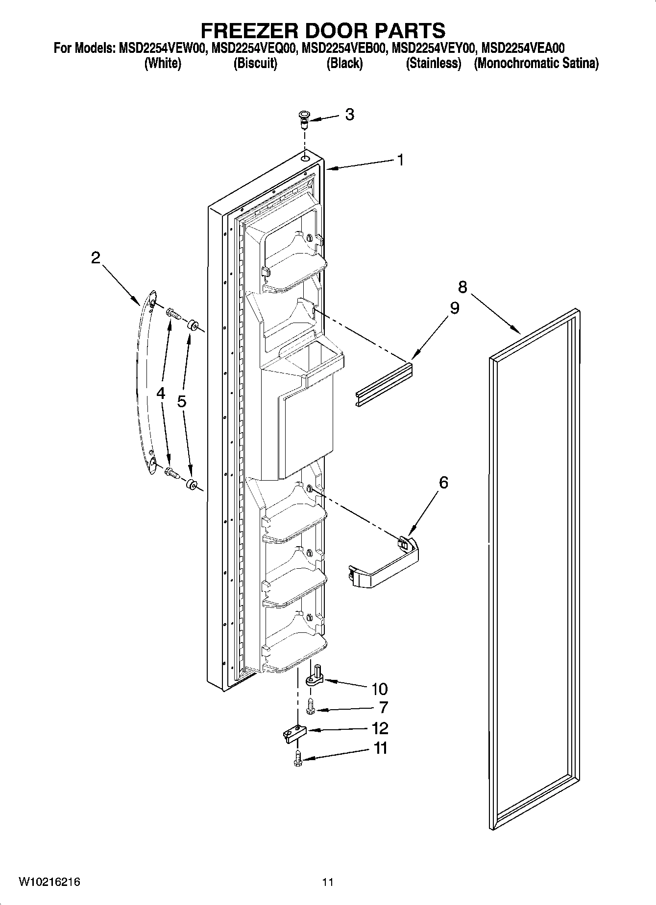 07 - FREEZER DOOR PARTS