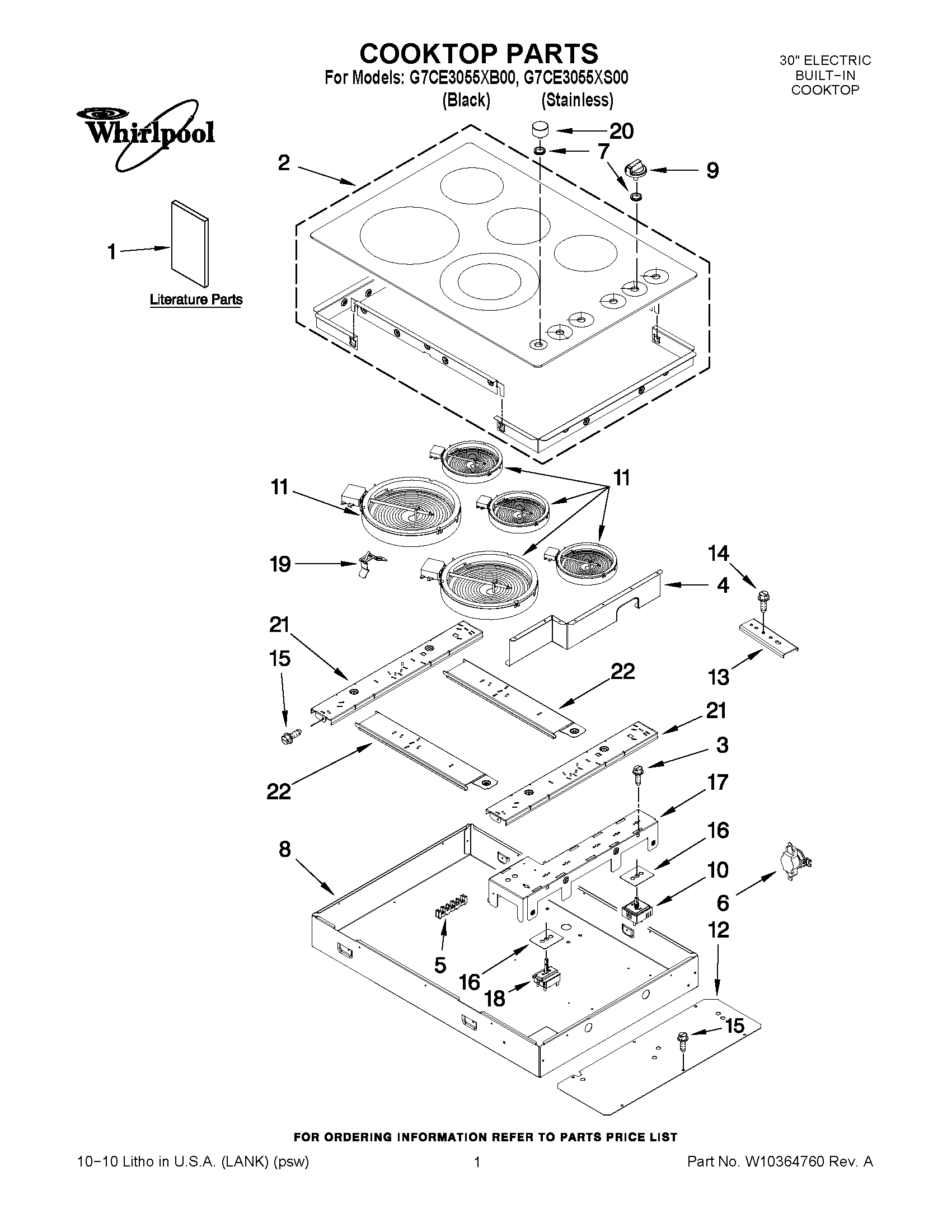 01 - COOKTOP PARTS