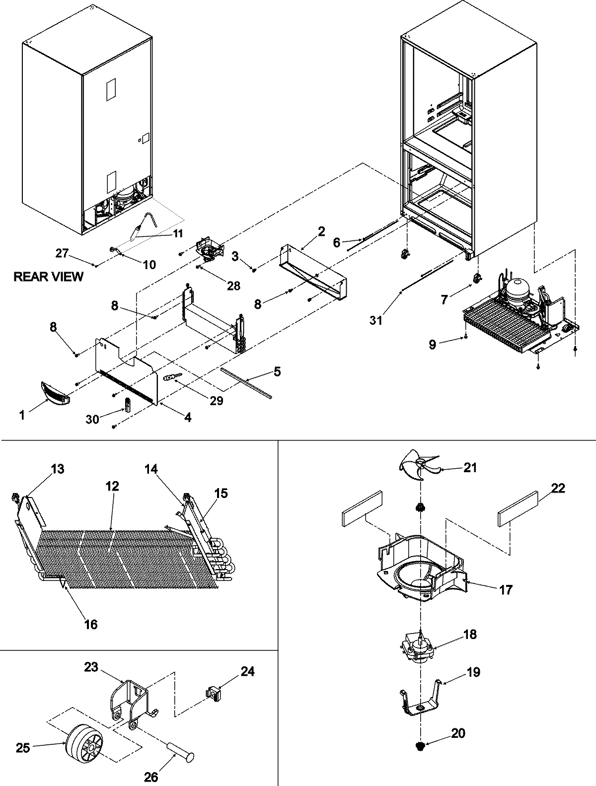 05 - EVAPORATOR/EVAP MOTOR/ROLLERS