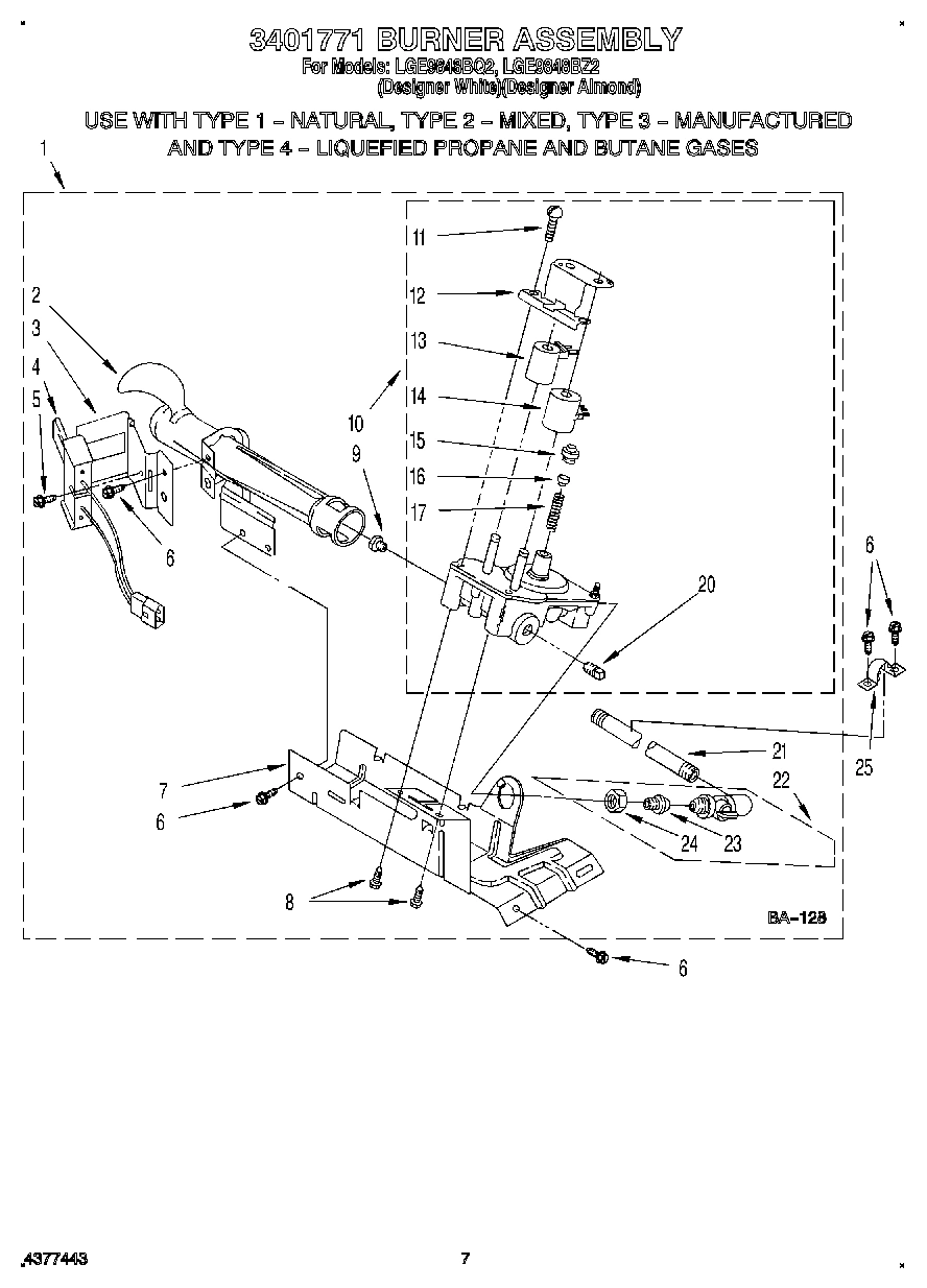 04 - 3401771 BURNER ASSEMBLY