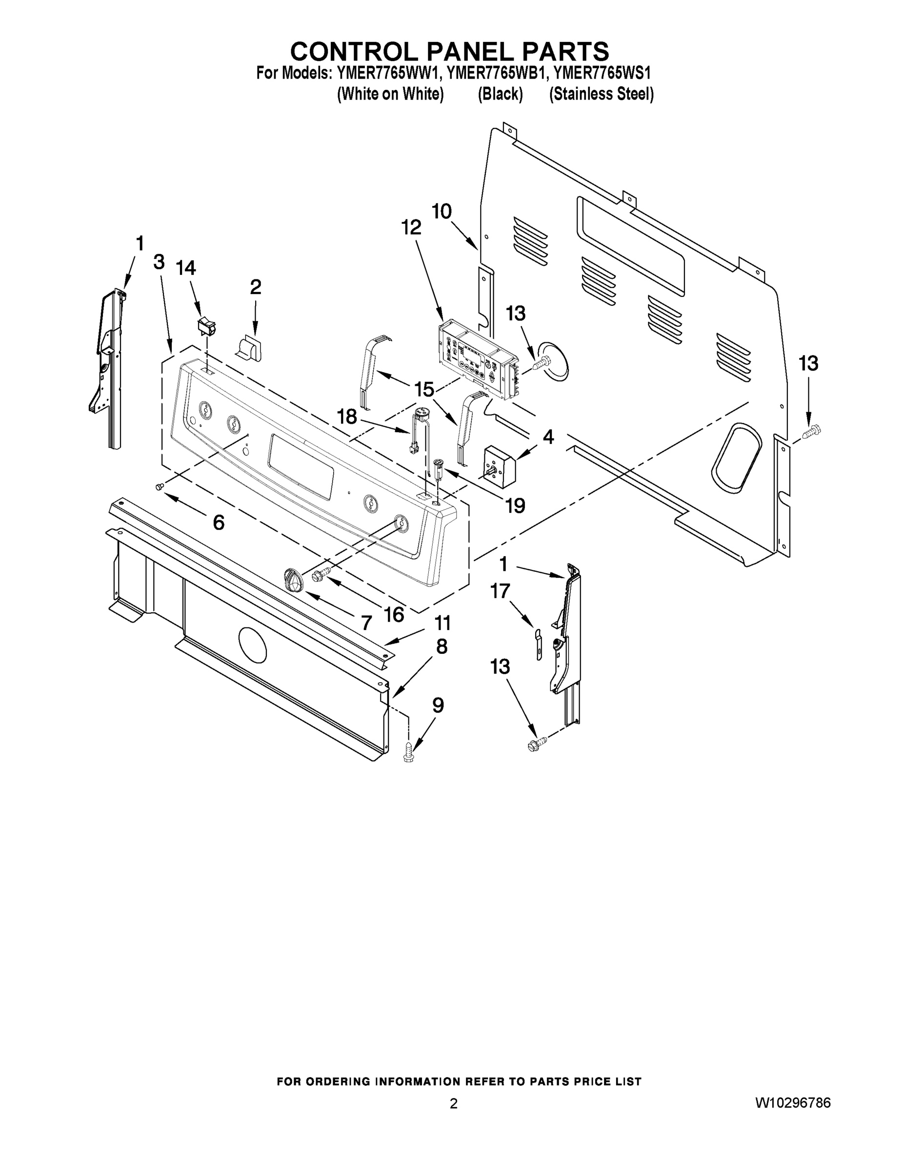 02 - CONTROL PANEL PARTS