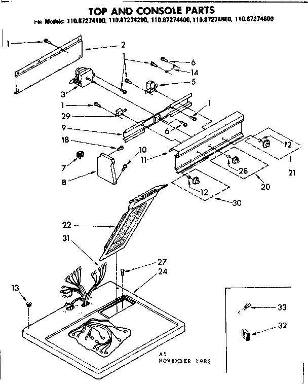 TOP AND CONSOLE PARTS