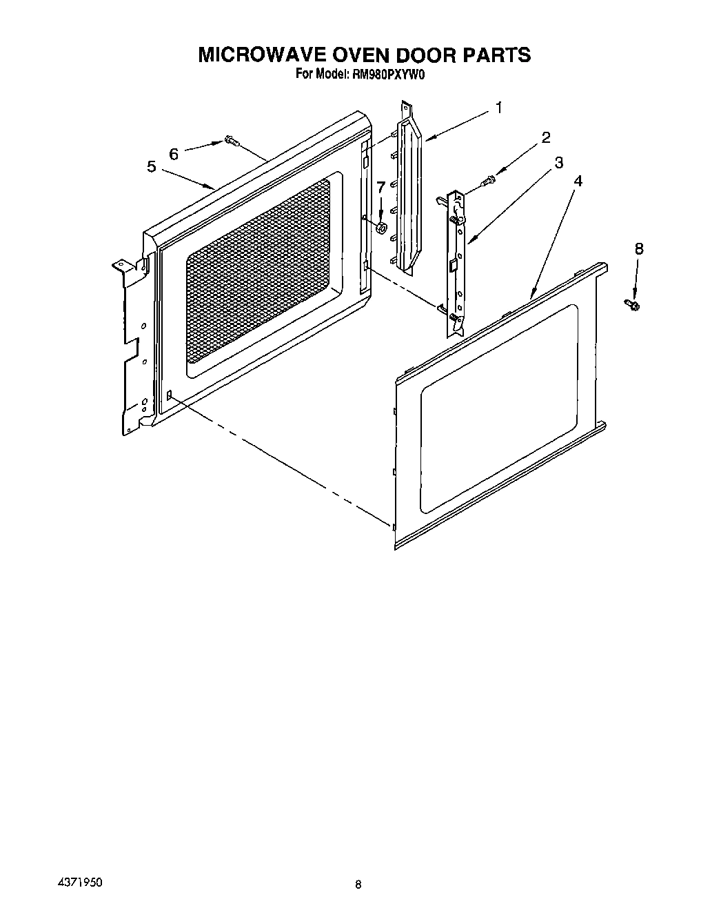 08 - MICROWAVE OVEN DOOR