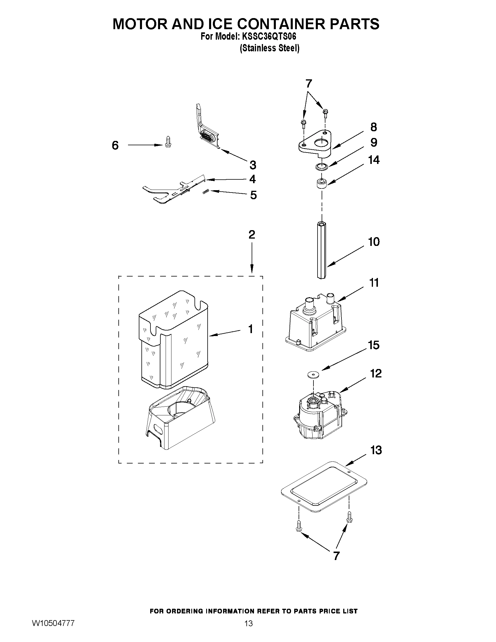 09 - MOTOR AND ICE CONTAINER PARTS