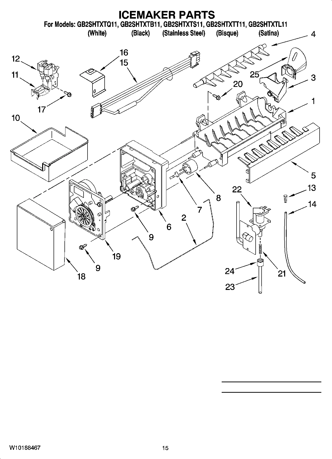 08 - ICEMAKER PARTS, OPTIONAL PARTS (NOT INCLUDED)