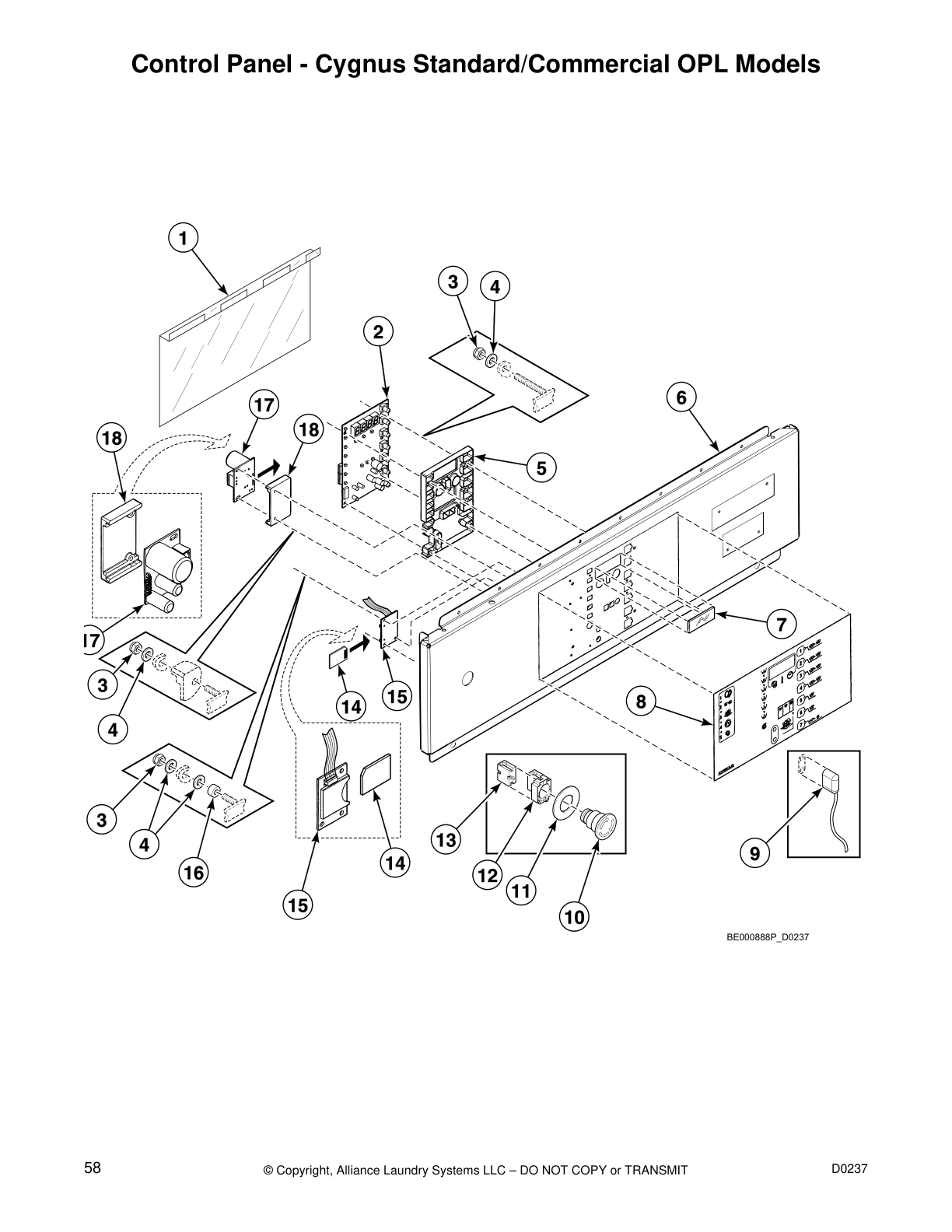 Control Panel - Cygnus Standard/Commercial OPL Models