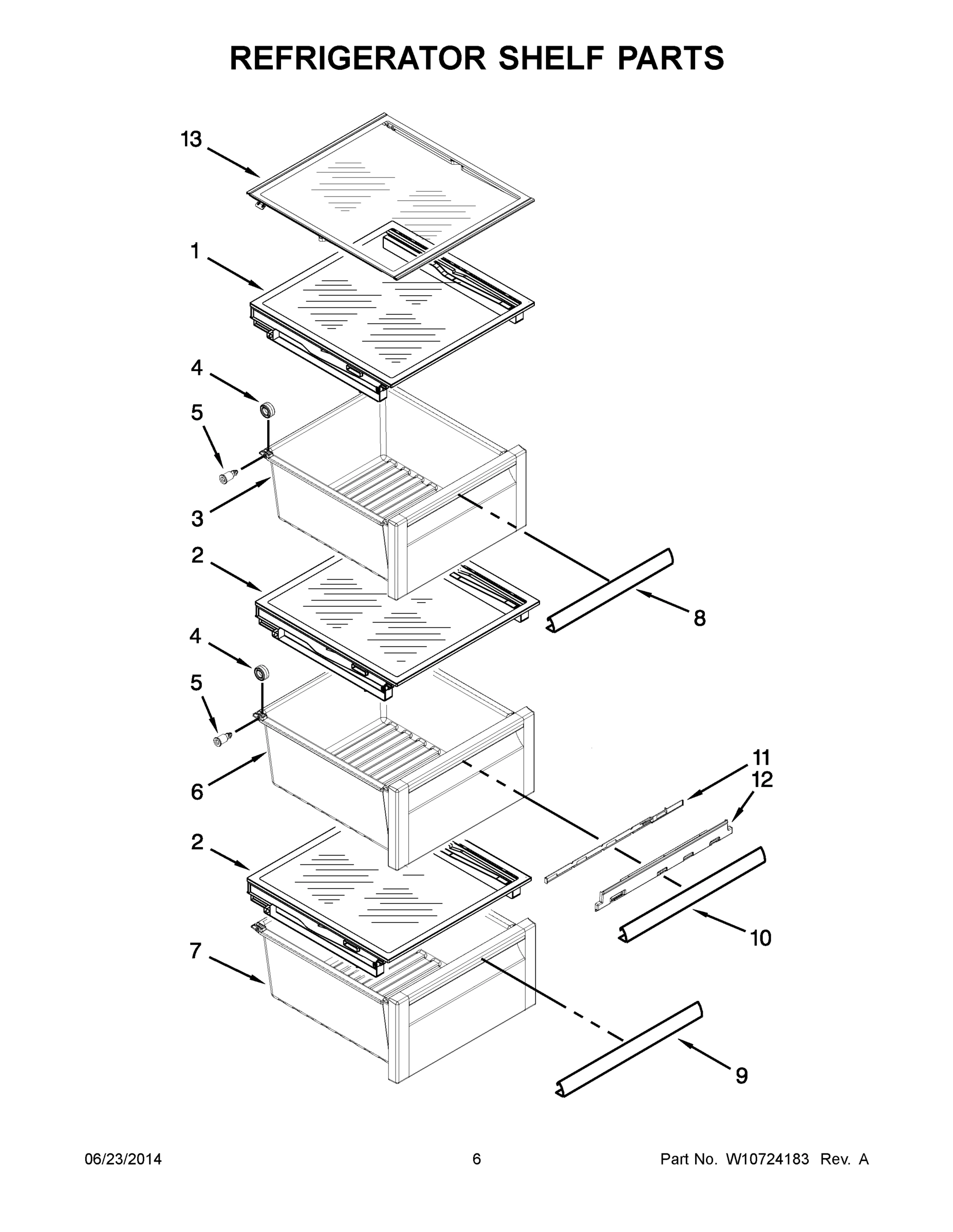 04 - REFRIGERATOR SHELF PARTS